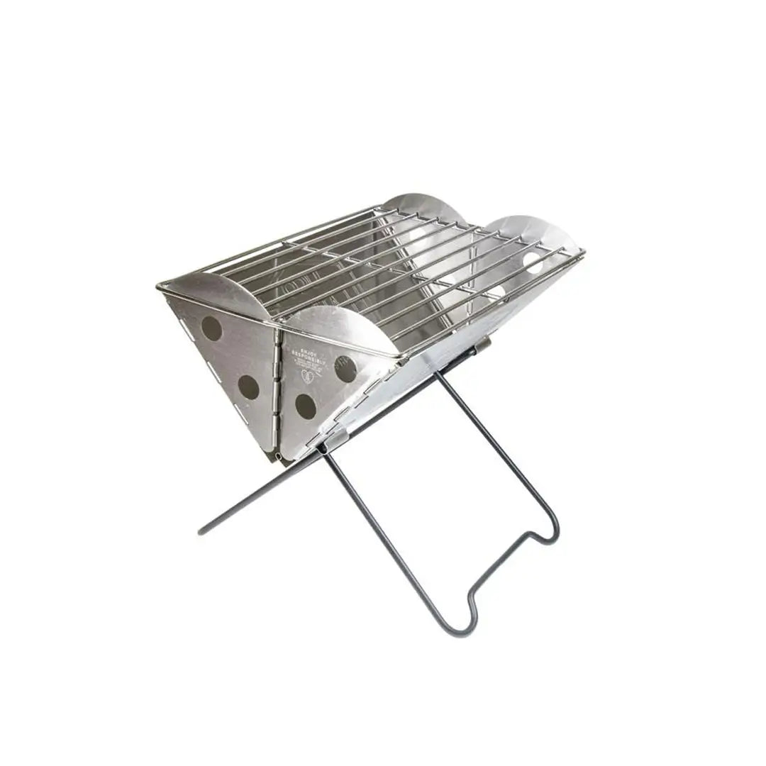 UCO Mini Flatpack Grill and Firepit - Portable Camping & Backyard BBQ Grill for Outdoor Cooking, Picnics, and Bonfires
