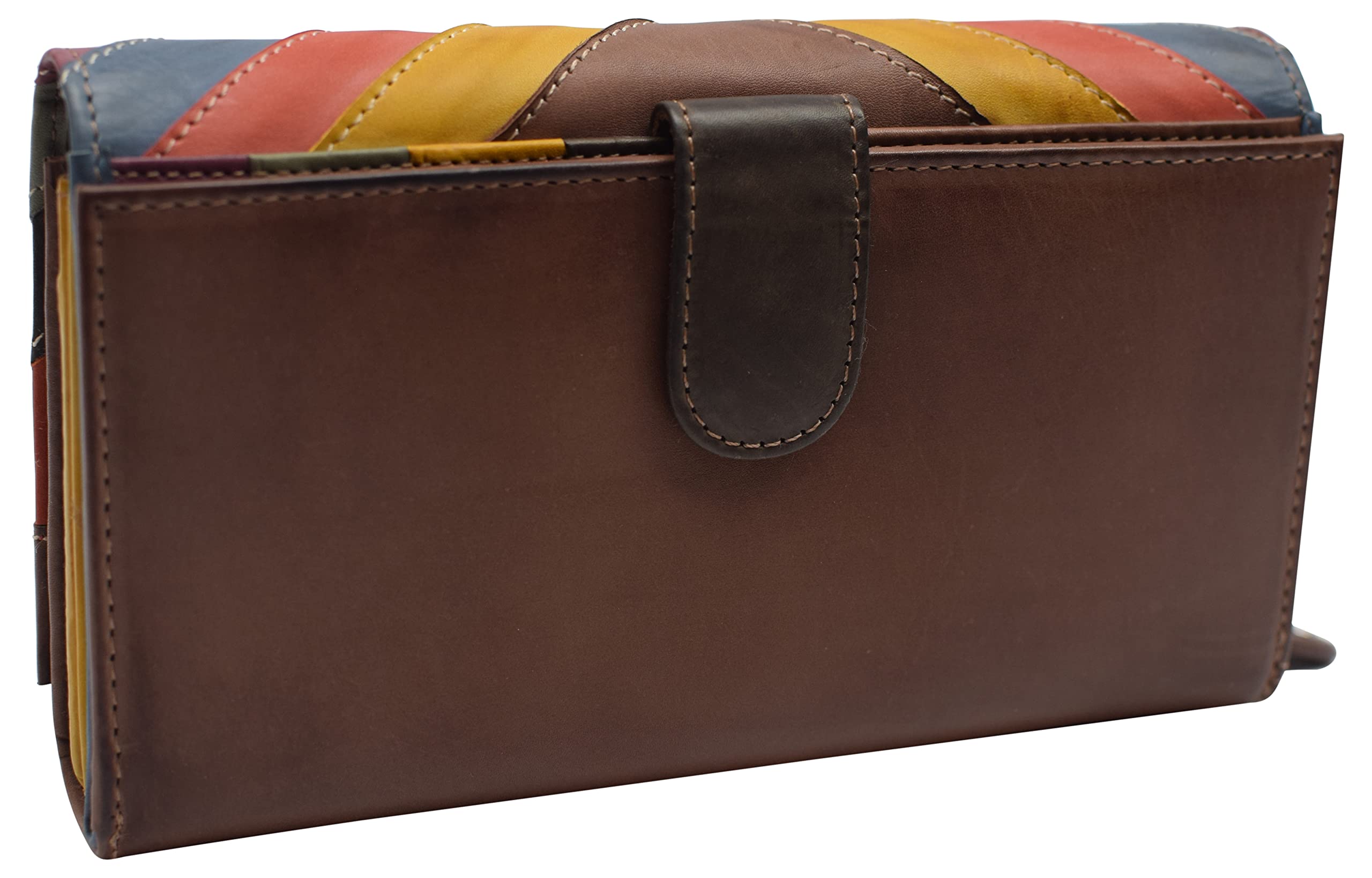 Women's RFID Blocking Leather Wallet - Large Capacity Credit Card Holder with Phone Slot - Stylish Clutch Purse for Everyday Use, Travel & Shopping (Multicolor)