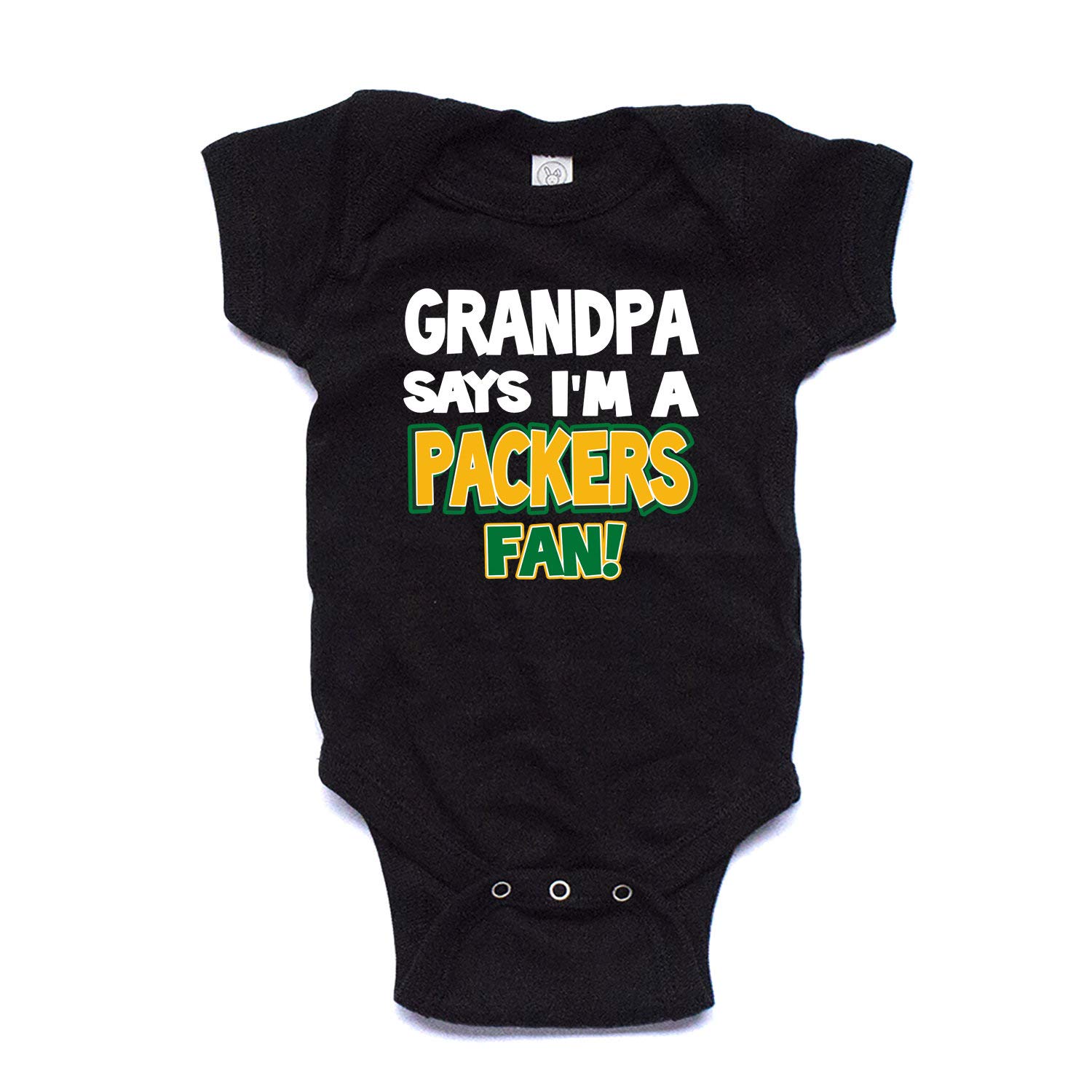 My Grandpa Says I'm a Packers Fan Baby Bodysuit - Cute Green Bay Packers Fan Outfit for Newborns & Toddlers - Perfect for Game Day, Family Photos & Grandparent Gifts