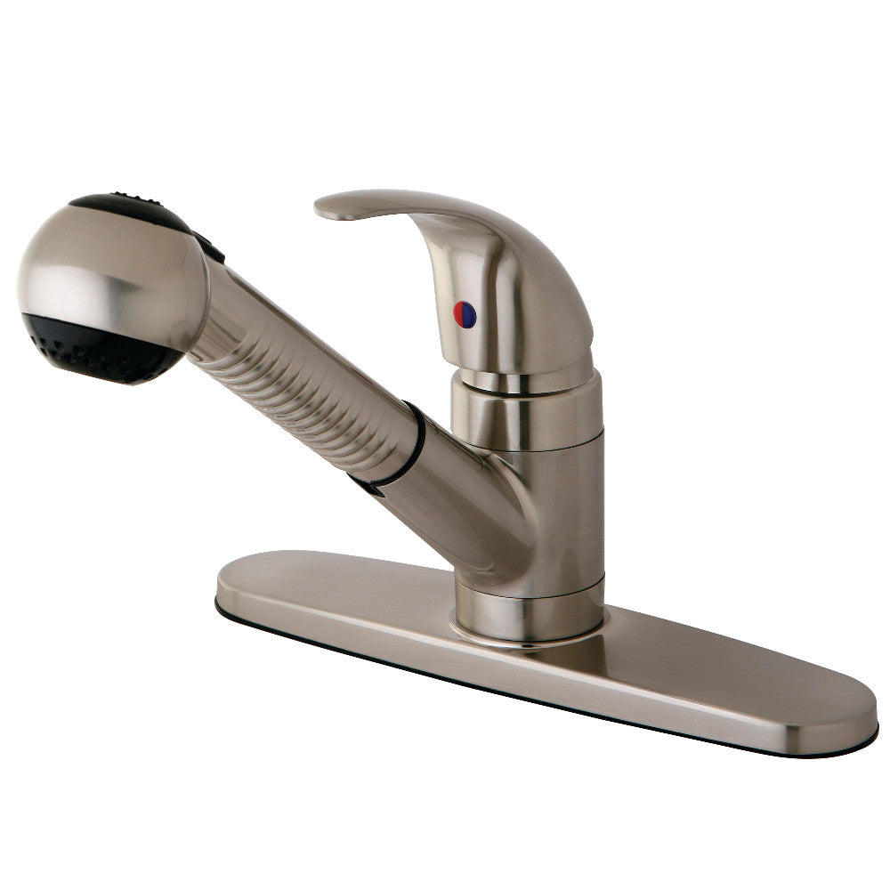 Kingston Brass KB6708LL Legacy Pull-Out Kitchen Faucet with High Arc Spout - Perfect for Modern Farmhouse & Rustic Style Kitchens | Ideal for Washing Dishes, Filling Pots & Daily Kitchen Tasks