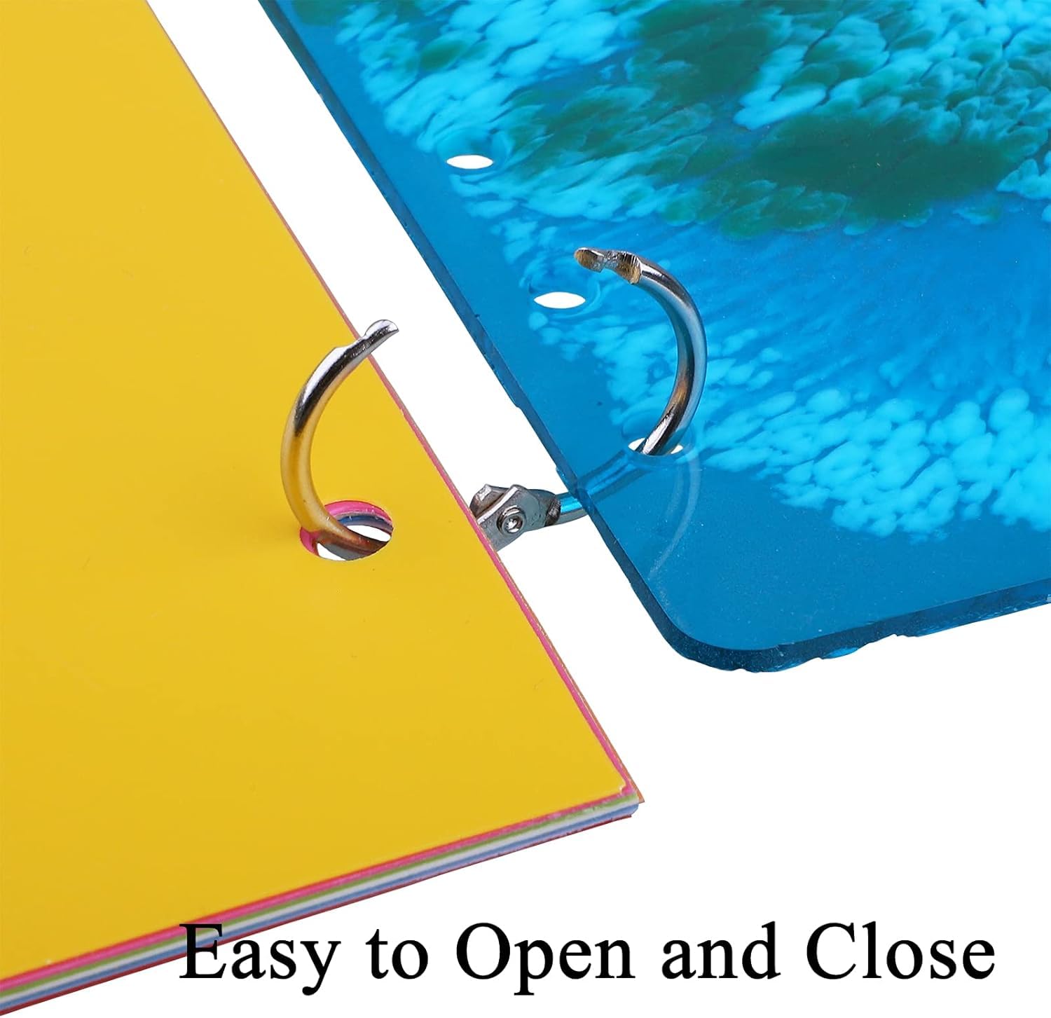 HAUTOCO 100 Pcs 0.75 Inch Nickel Plated Loose Leaf Binder Rings - Durable Metal Book Rings for Office, School & Home - Perfect for Organizing Index Cards, Keychains & DIY Projects