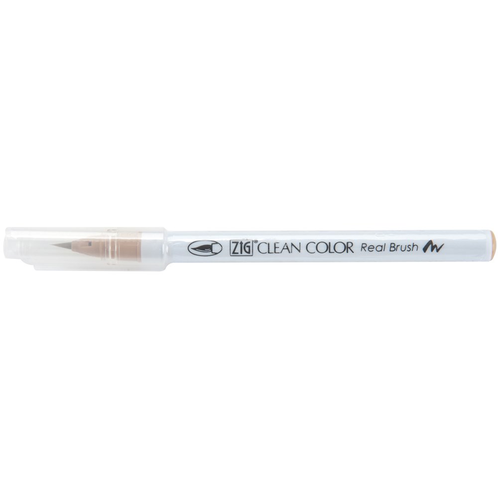 Zig RB6000AT-064 Clean Color Real Brush Marker - Oatmeal (6-Pack) | Alcohol-Based Dual Tip Art Markers for Calligraphy, Illustration & Bullet Journaling | Perfect for Artists, Designers & Adult Coloring Books
