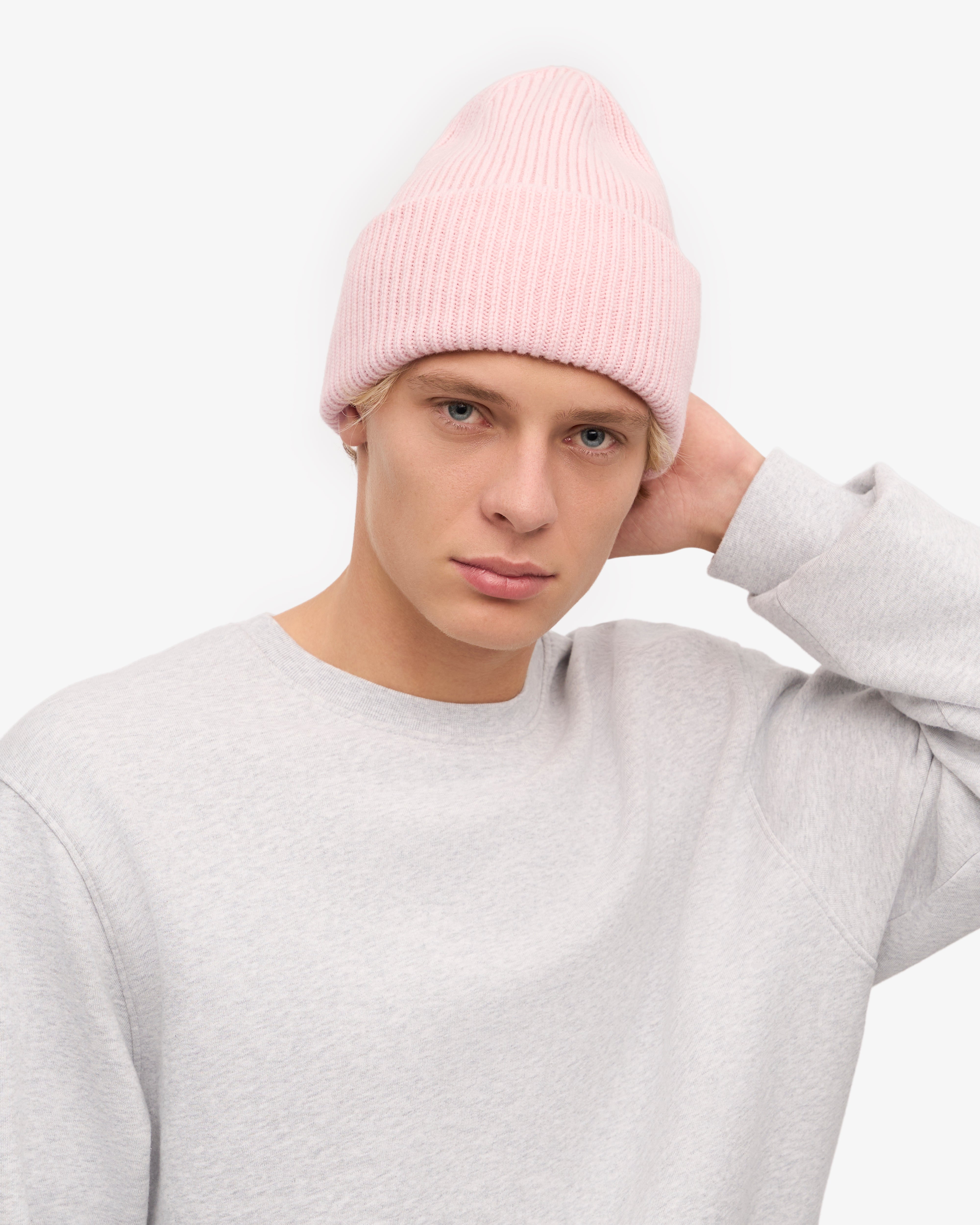 Premium Merino Wool Beanie - Soft & Warm Faded Pink Winter Hat for Men & Women - Perfect for Skiing, Hiking & Outdoor Activities