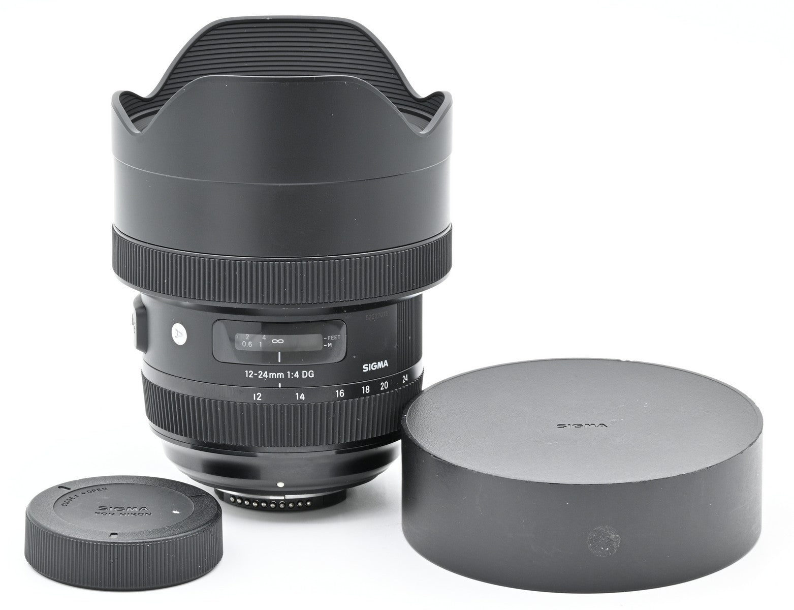 Used Sigma 12-24mm f/4 DG HSM Art Lens for Nikon F Mount - Wide Angle Zoom for Landscape & Architecture Photography
