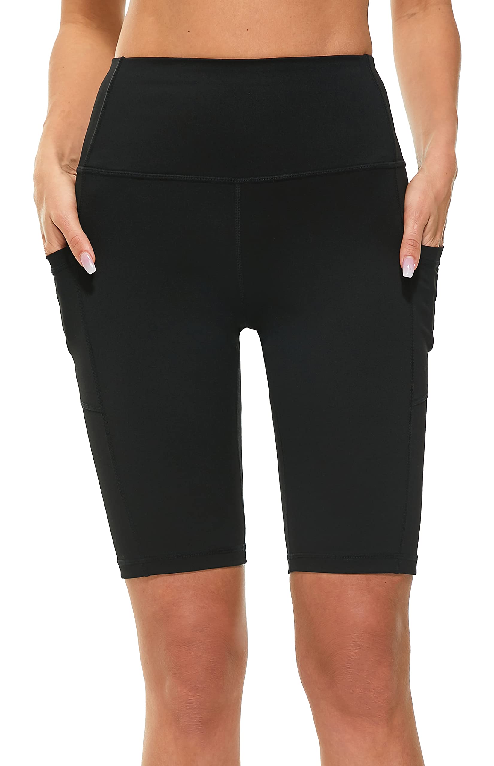 Neonysweets Women's High-Waisted Running Shorts with Pockets - Breathable Workout & Yoga Short Tights for Women - Perfect for Gym, Jogging, and Active Lifestyle