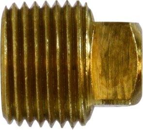 Midland 28-087 Solid Brass Square Head Pipe Plug - 1/8