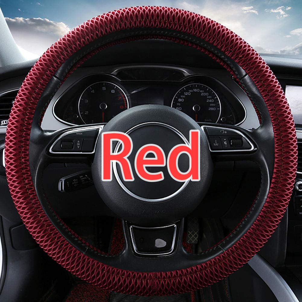WOLDce Linen Universal Ethnic Style Elastic Steering Wheel Cover - Breathable & Non-Slip Car Accessories for Comfort Driving | Perfect for Summer & Long Road Trips