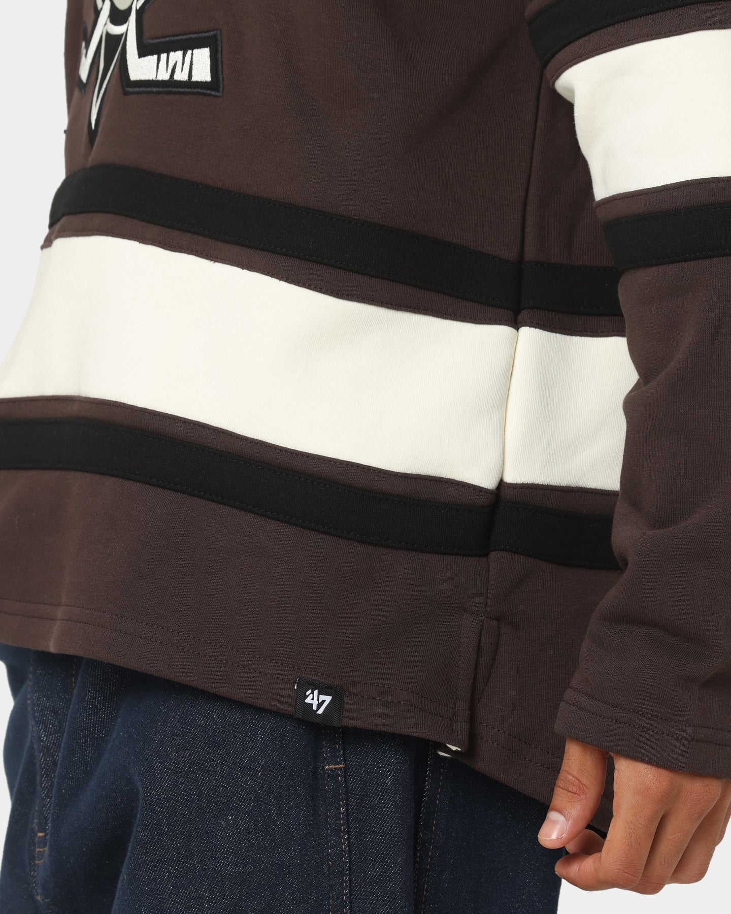 47 Brand Anaheim Ducks Superior Lacer Hoodie Brown - Men's NHL Hockey Team Pullover Sweatshirt for Game Day & Casual Wear