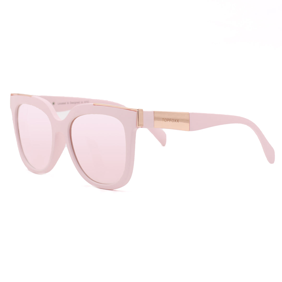 Coco Rose Gold Frame & Lens Wayfarer Sunglasses for Women - Stylish UV Protection Shades for Beach, Driving, and Outdoor Fashion