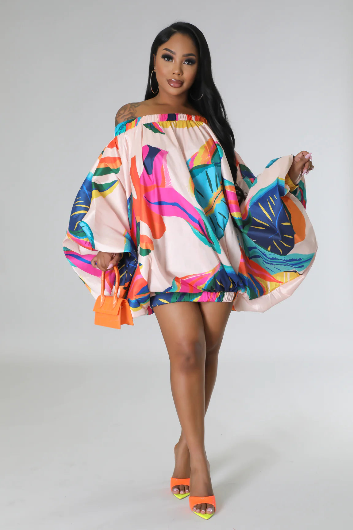 Stylish Tropical Abstract Print Dress - Perfect for Beach Vacations, Summer Parties & Casual Outings