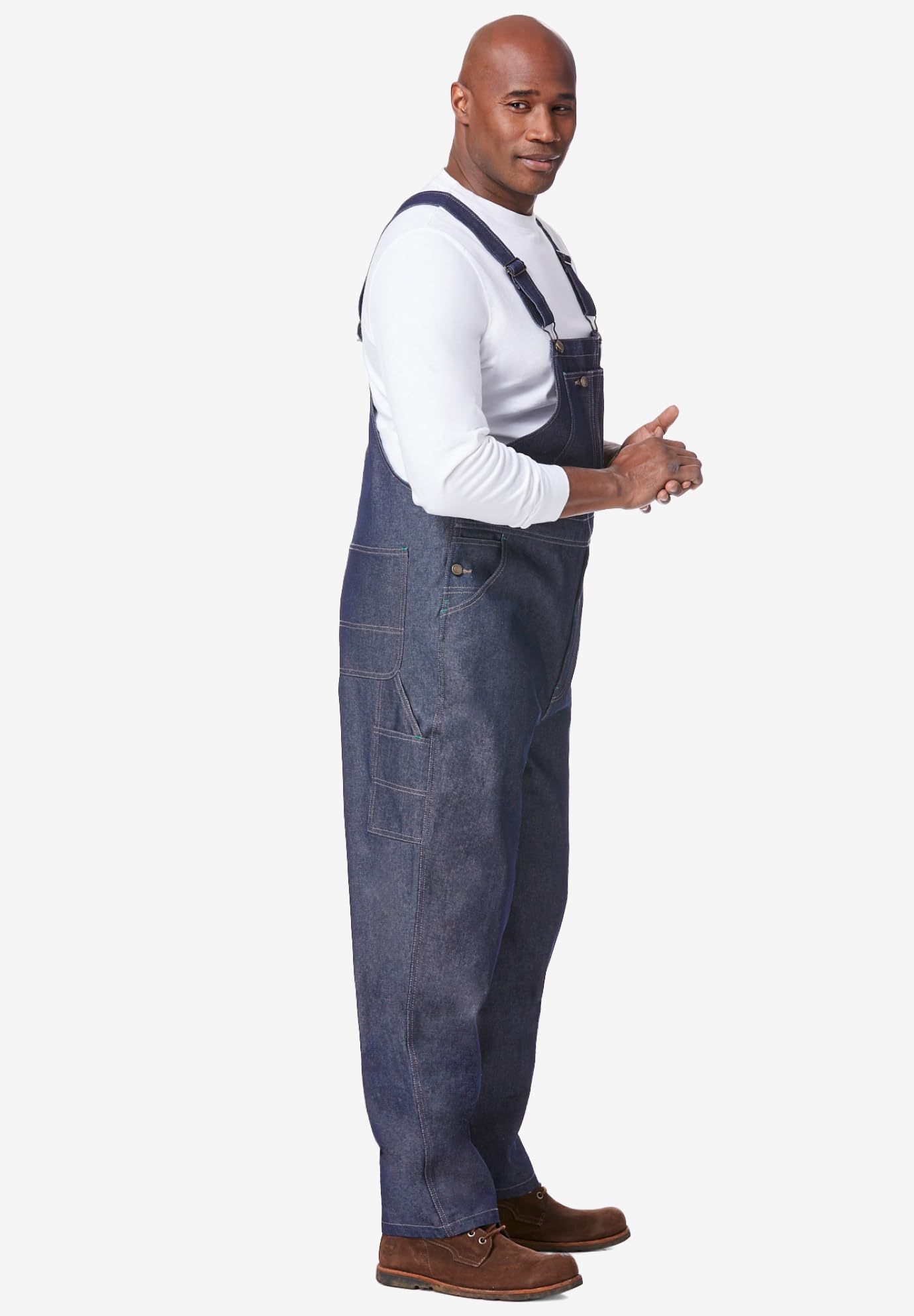 KingSize Men's Big & Tall Lightweight Comfort Denim Overalls - Liberty Blues - Perfect for Work, Casual Wear & Outdoor Activities