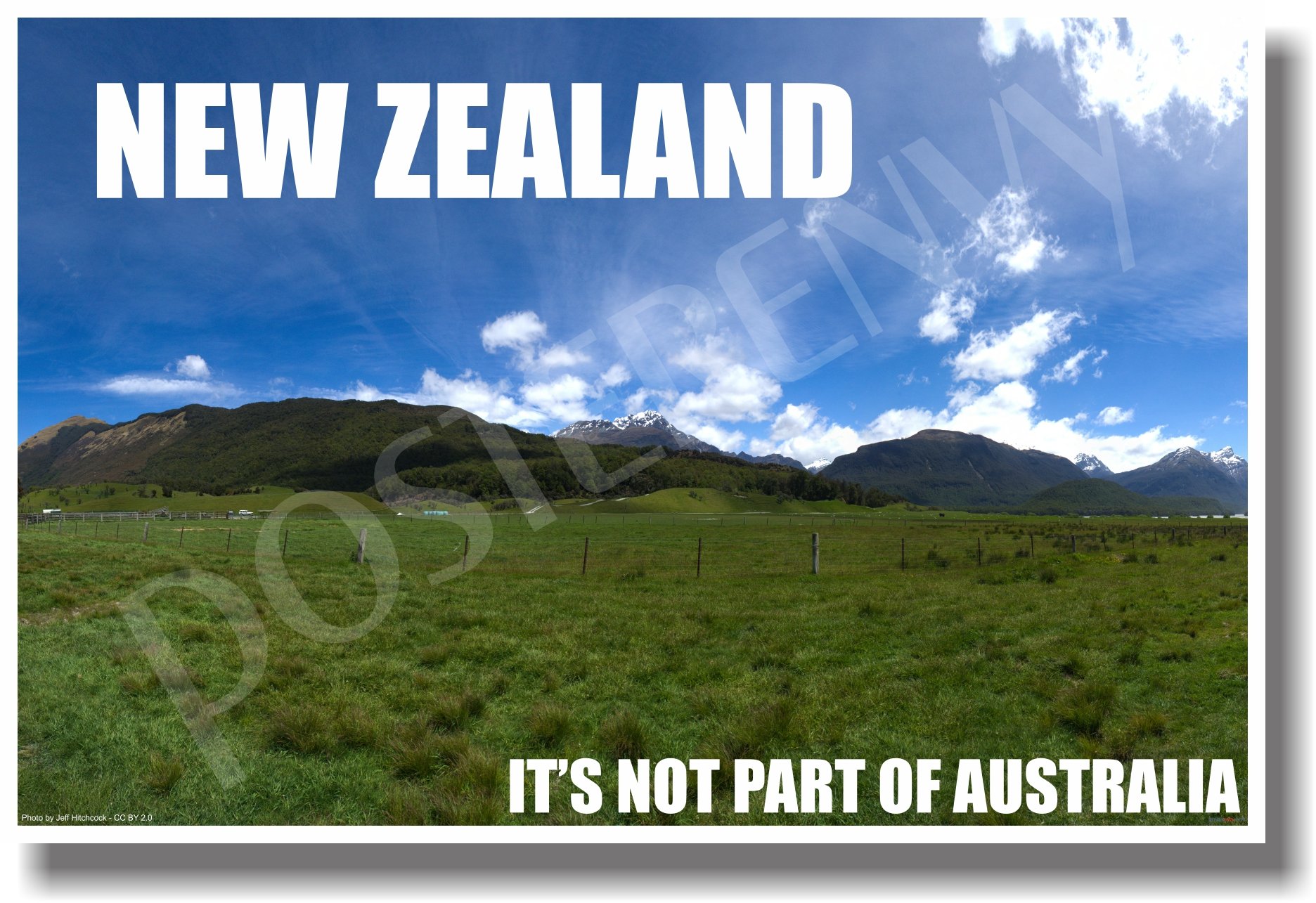 New Zealand Travel Poster - Unique World Map Art for Home & Office Decor - Perfect for Travel Enthusiasts & Geography Lovers