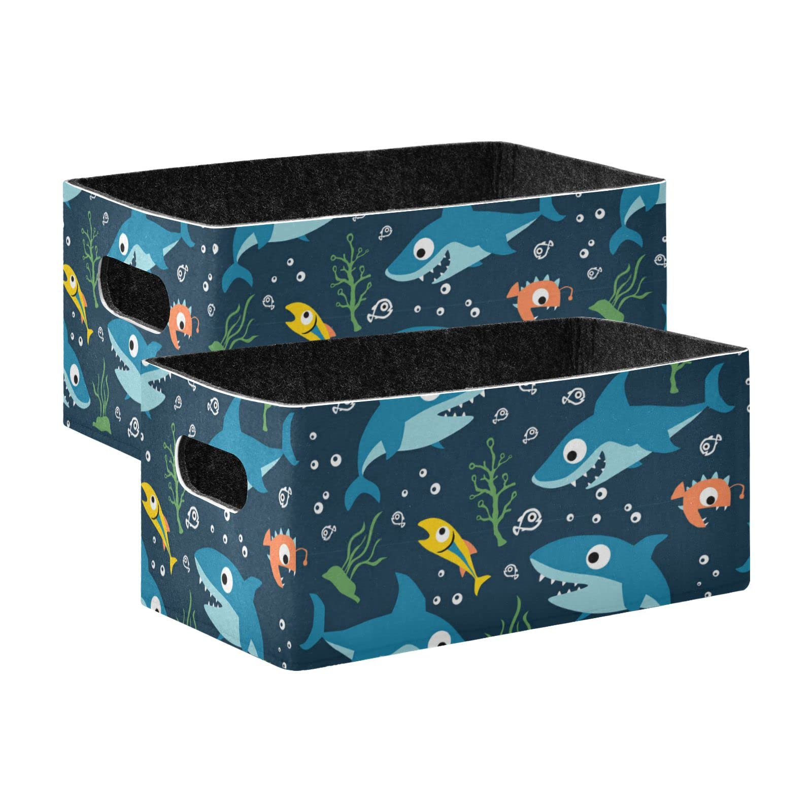Marine Animals Cartoon Storage Basket - Foldable Felt Organizer Bin for Kids' Toys, Nursery, Closet & Home Decor | Perfect Gift for Baby Shower & Playroom Organization