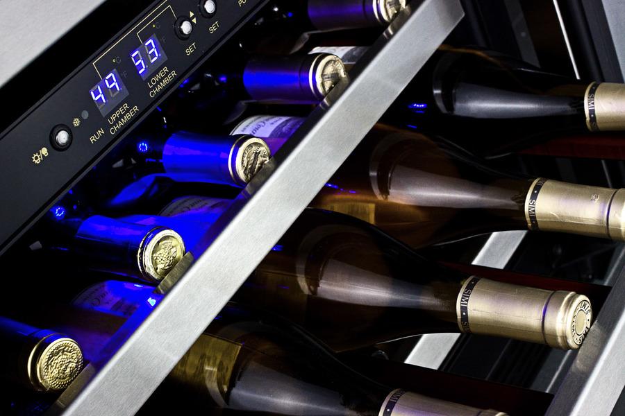 Summit 46 Bottle Dual Zone Built-In Wine Cooler - SWC530BLBISTCSSADA - Perfect for Home Bars, Restaurants & Wine Cellars - Energy Efficient Wine Refrigerator for Red & White Wines