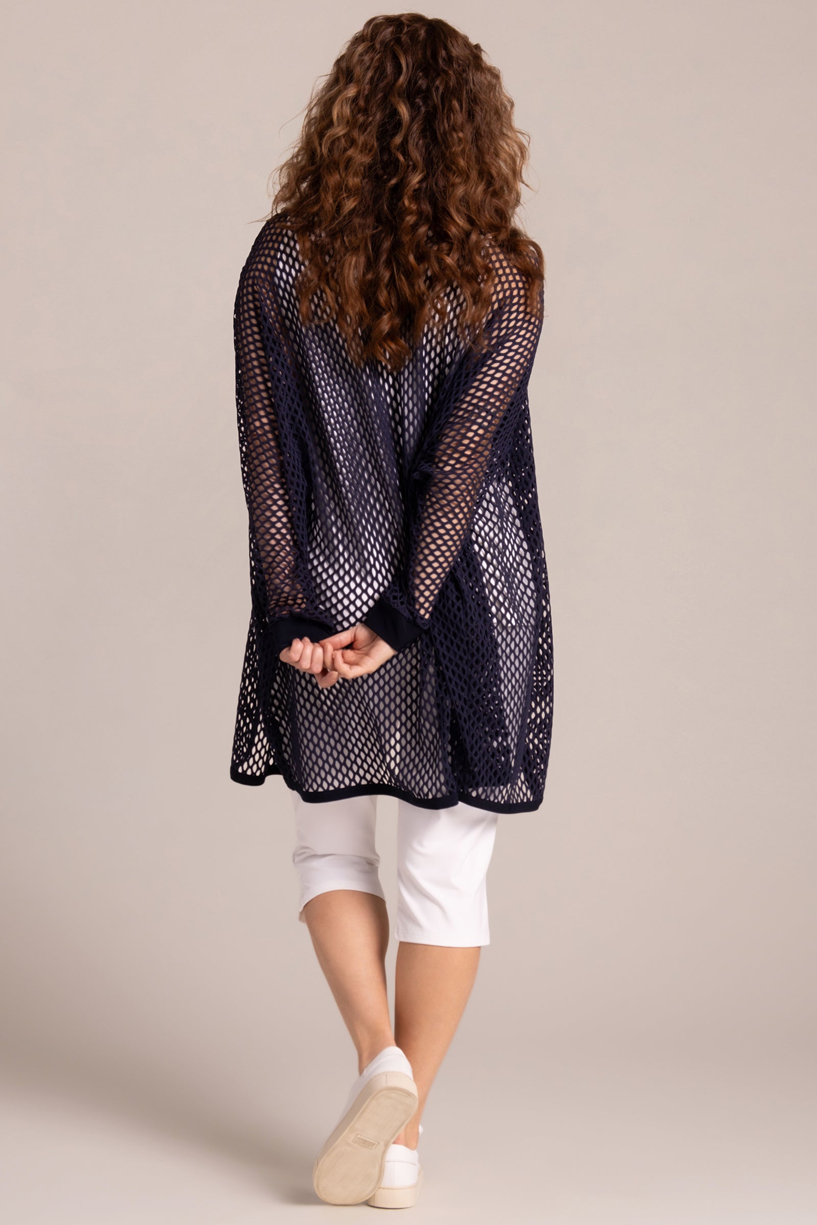Honeycomb Knit Cardigan for Women - Soft & Cozy Navy Blue Sweater | Perfect for Fall, Winter & Layering Outfits