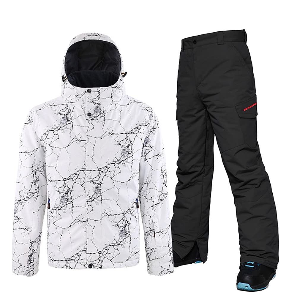 YEEFINE Men's Waterproof Ski Suit Winter Snowboard Jacket & Pants Set - Warm Insulated Snowsuit for Skiing, Snowboarding & Outdoor Winter Activities