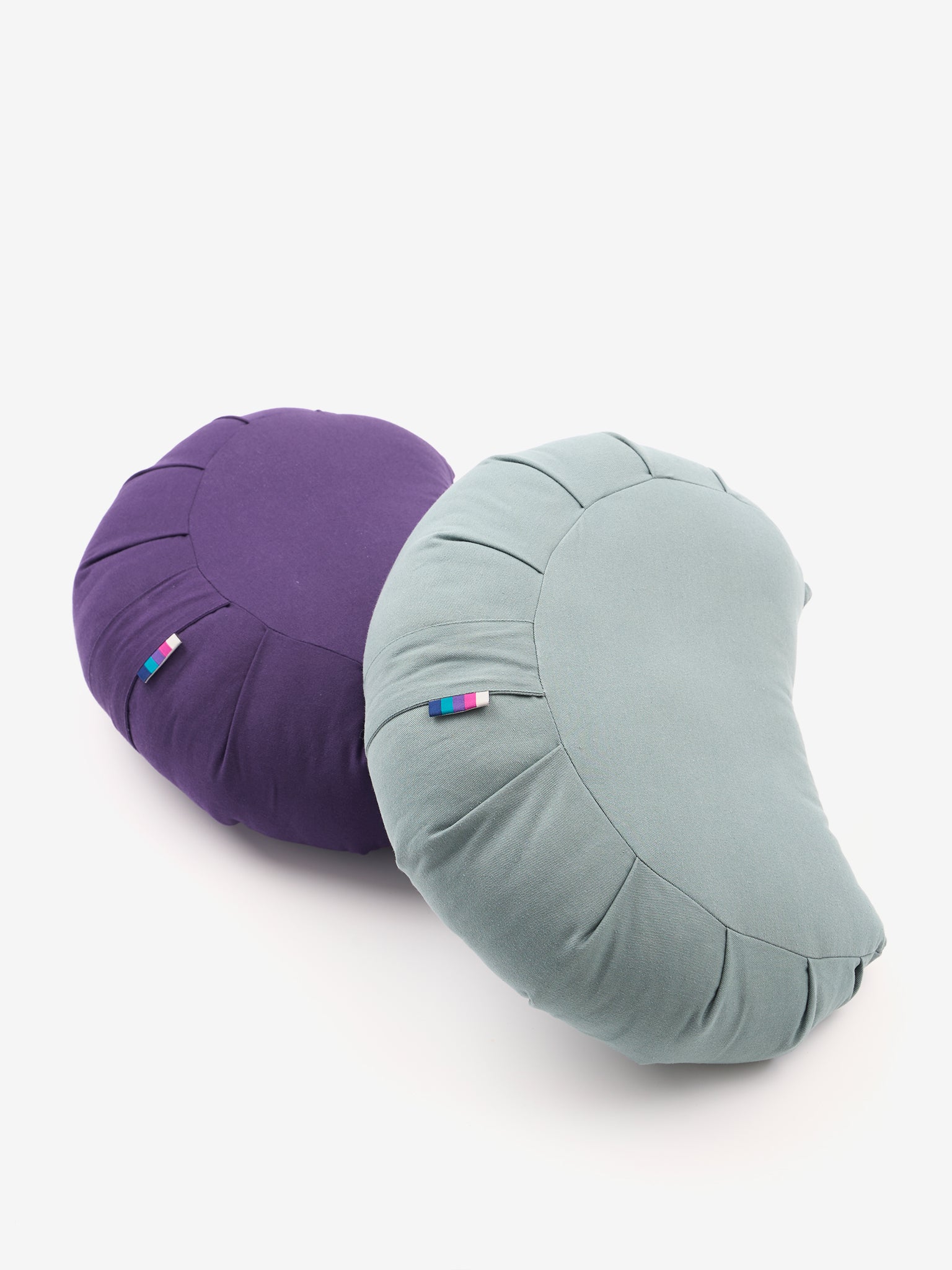 Yogamatters Organic Cotton Crescent Meditation Cushion - Set of 10 for Yoga Studios, Meditation Classes & Home Practice | Eco-Friendly Yoga Bolster for Comfortable Seating