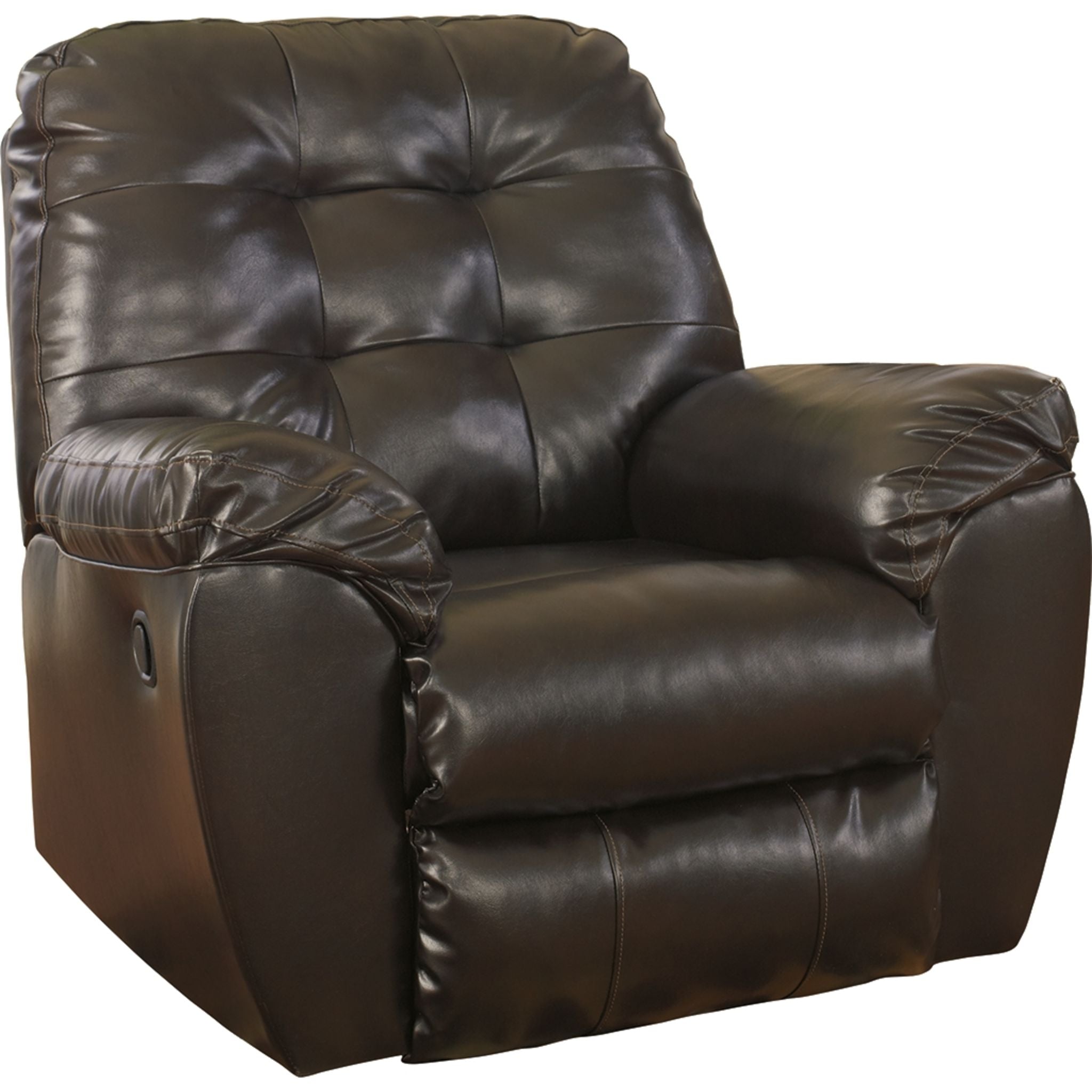 Alliston Rocker Recliner Chair - Plush Padded Upholstery, Smooth Gliding Motion, Chocolate Brown - Perfect for Living Room, Bedroom & Home Theater Relaxation