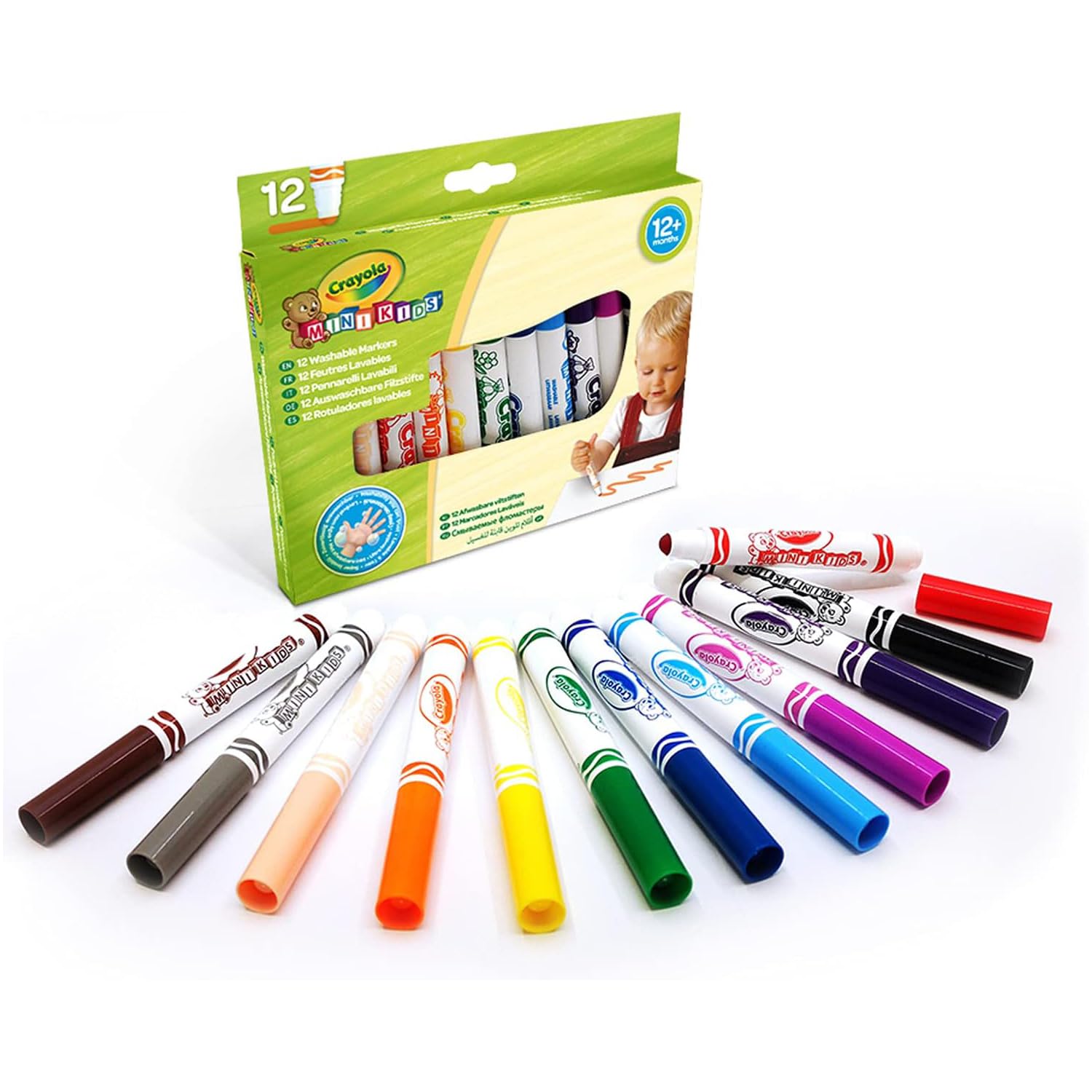 CRAYOLA 8 Mini Kids Washable Markers - Non-Toxic Art Supplies for Toddlers & Children - Perfect for School, Home, and Travel Activities