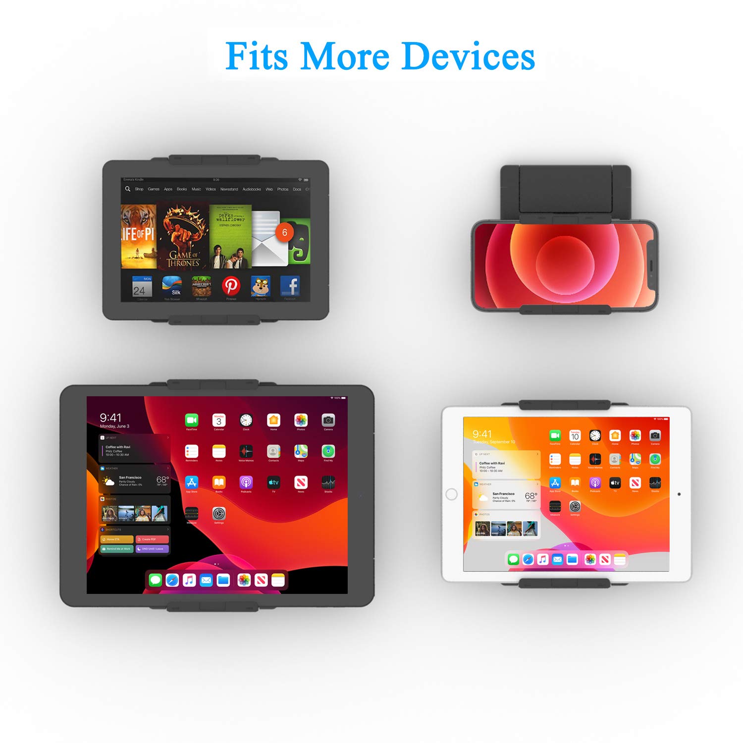 Universal Kitchen Wall Mount Holder for iPad Air/Mini/Pro 10.5