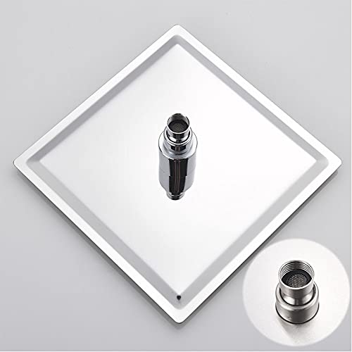 Premium Stainless Steel Chrome Rainfall Shower Head - 8/10/12 Inch Wall Mount Shower Sprayer with Adjustable Arm - Luxury Bathroom Upgrade for Spa-Like Experience (10 Inch, Chrome Finish) - Perfect for Master Bathrooms, Guest Suites & Relaxing Showers
