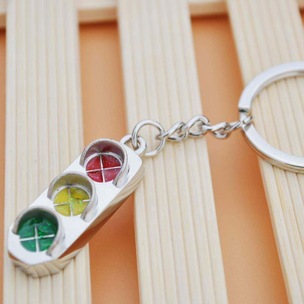 Cool Metal Traffic Light Signal Keychain - Unique Keyfob, Phone Pendant & Car Keyring for Handbag Decor (Perfect for Drivers, Gifts & Everyday Carry)