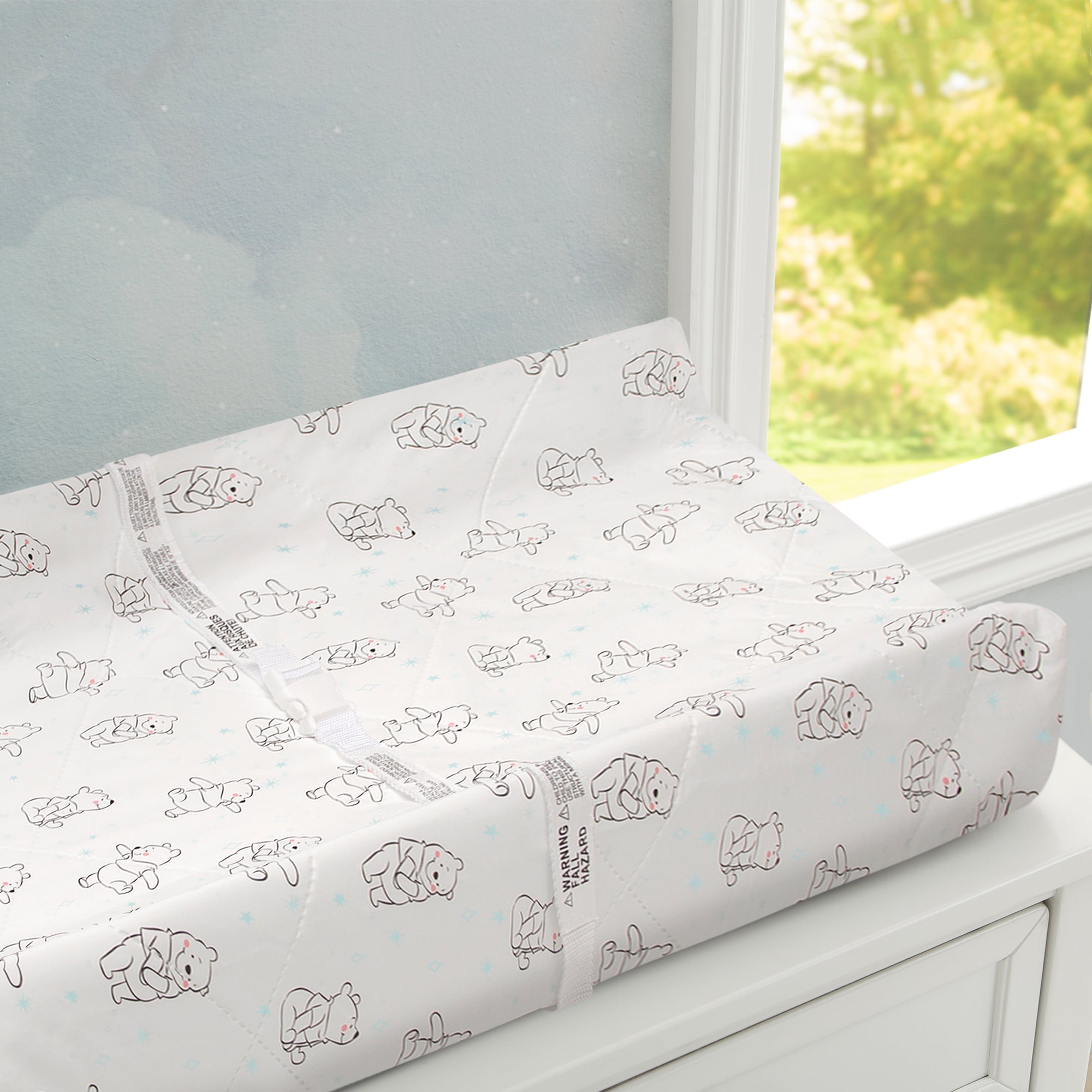 Disney Winnie the Pooh Baby Changing Pad with Soft Plush Cover - Waterproof & Portable for Nursery, Travel & Diaper Changing
