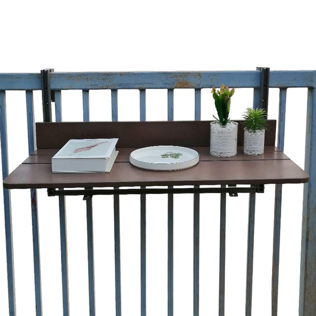 Foldable Hanging Table for Outdoor Balcony Railing - Space-Saving Folding Desk for Laptop, Dining, or Home Bar | 1.5