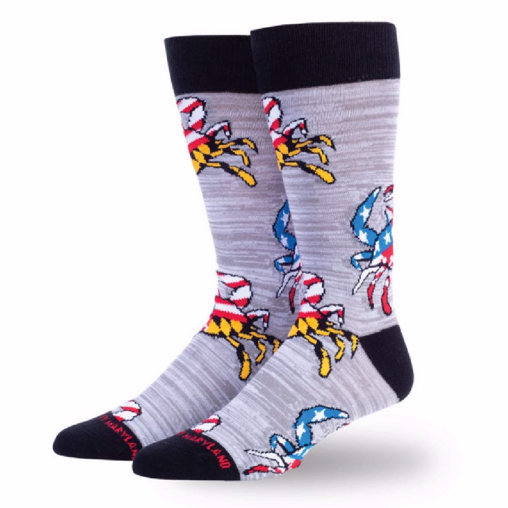 Maryland America Ameriland Crab Dress Socks for Men & Women - Large/XLarge Size - Comfortable Casual & Formal Socks for Work, Office, and Everyday Wear