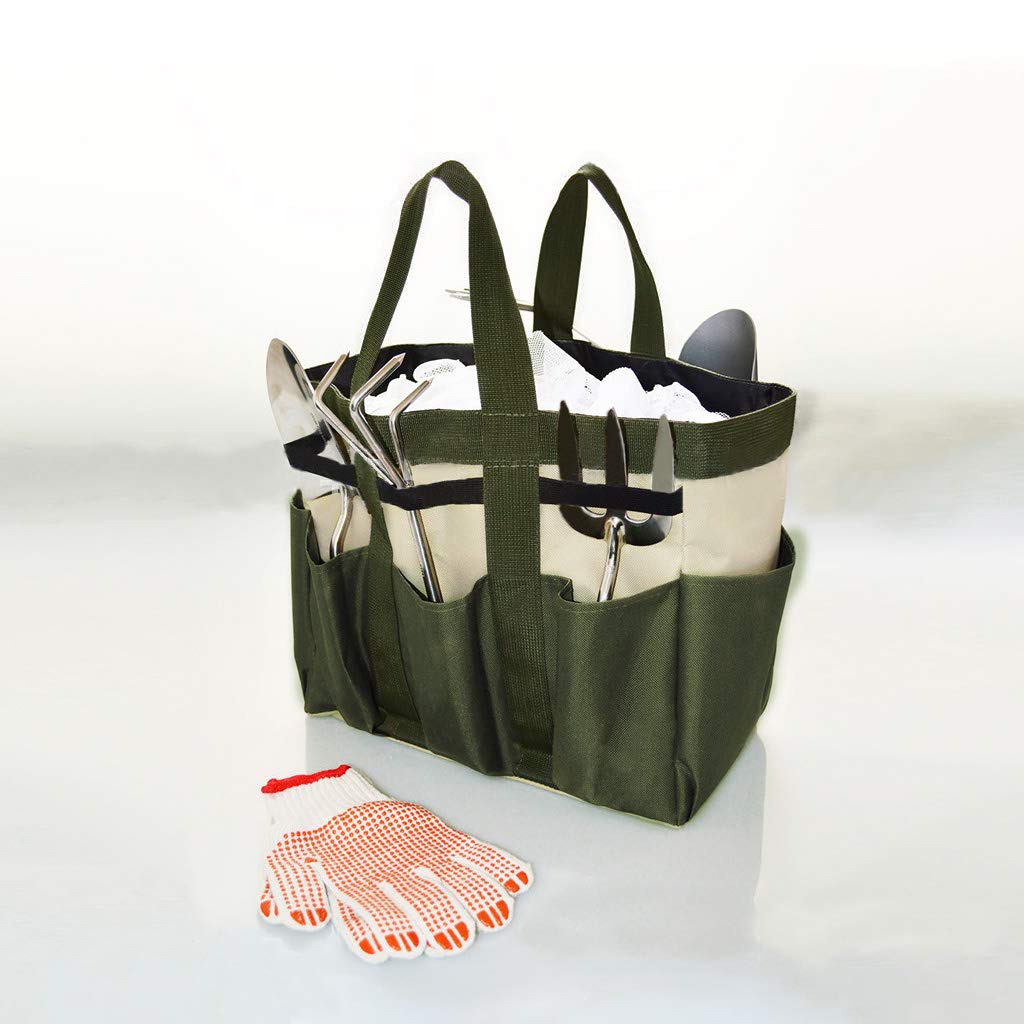 Oxford Garden Tool Bag Organizer - Multi-Pocket Portable Tote for Gardening & Yard Work