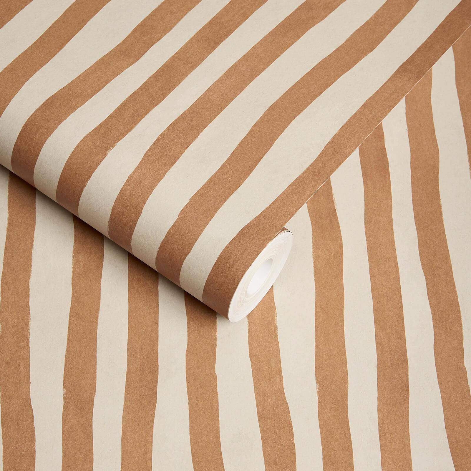 ARTIST'S STRIPE Wallpaper in Amber - Premium Self-Adhesive Peel and Stick Wallpaper for Living Room, Bedroom, and Home Decor