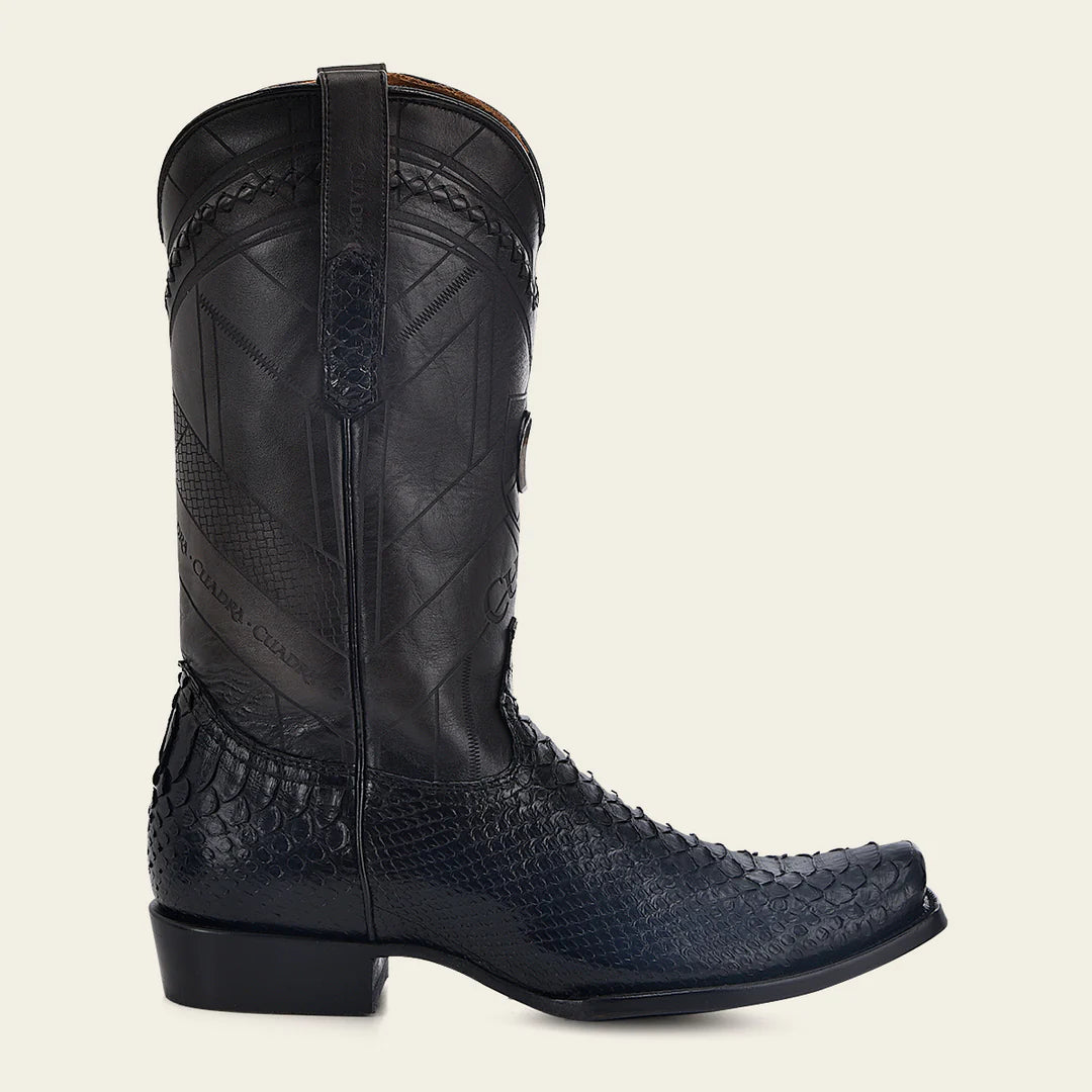 Men's Cuadra Blue Dress Cowboy Python Leather Boots - Western Style Fashion for Rodeo, Parties & Country Events
