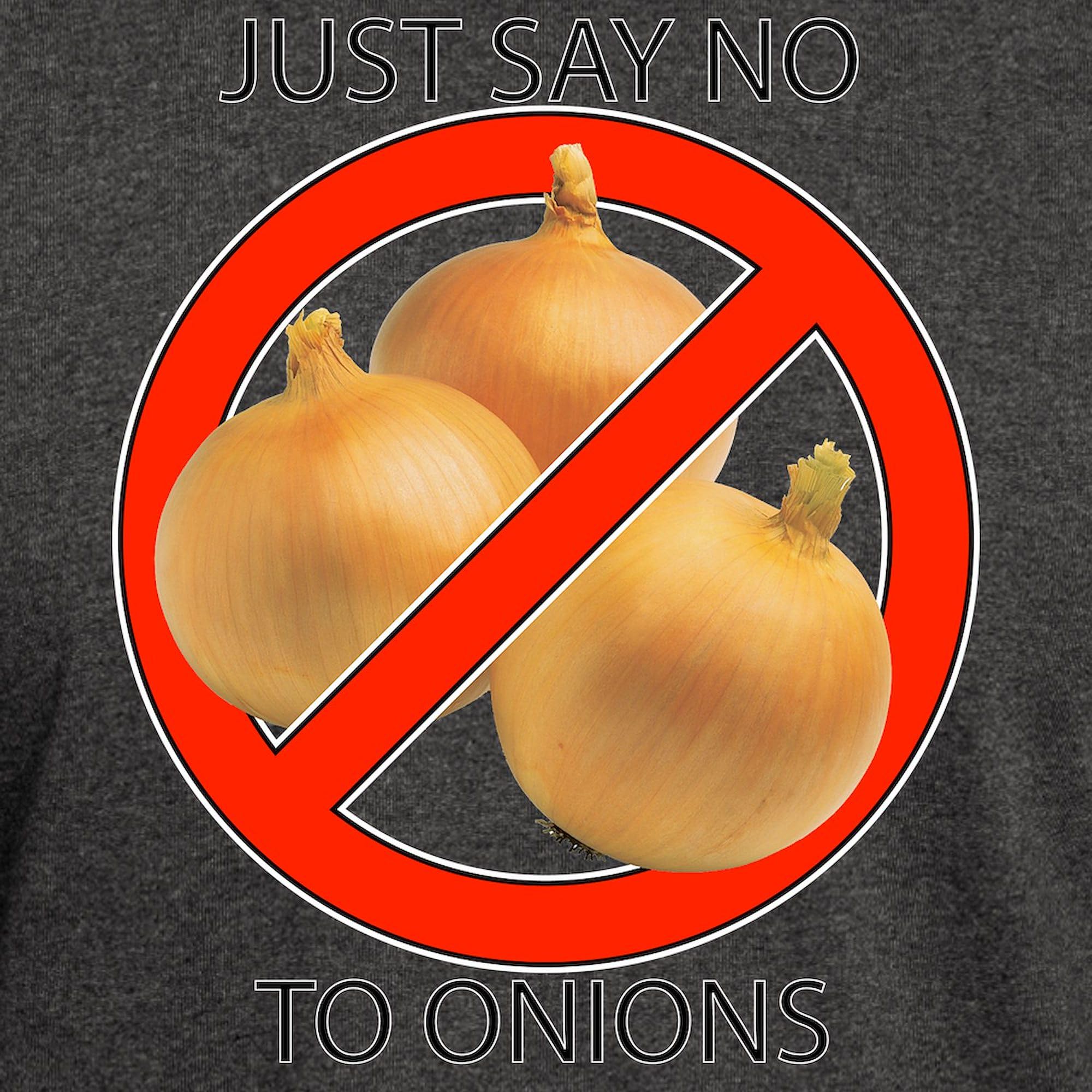 Just Say No to Onions Men's Graphic T-Shirt - 100% Cotton Dark Tee for Funny Anti-Onion Lovers | Perfect for Casual Wear, Gag Gifts & Unique Statement Outfits
