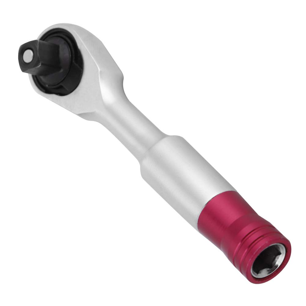 Acouto 1/4 Inch Ratchet Wrench Set - Professional Metal Mini Ratchet Wrench with 85MM Handle - Perfect for Vehicle Maintenance, Bike Repair & DIY Projects