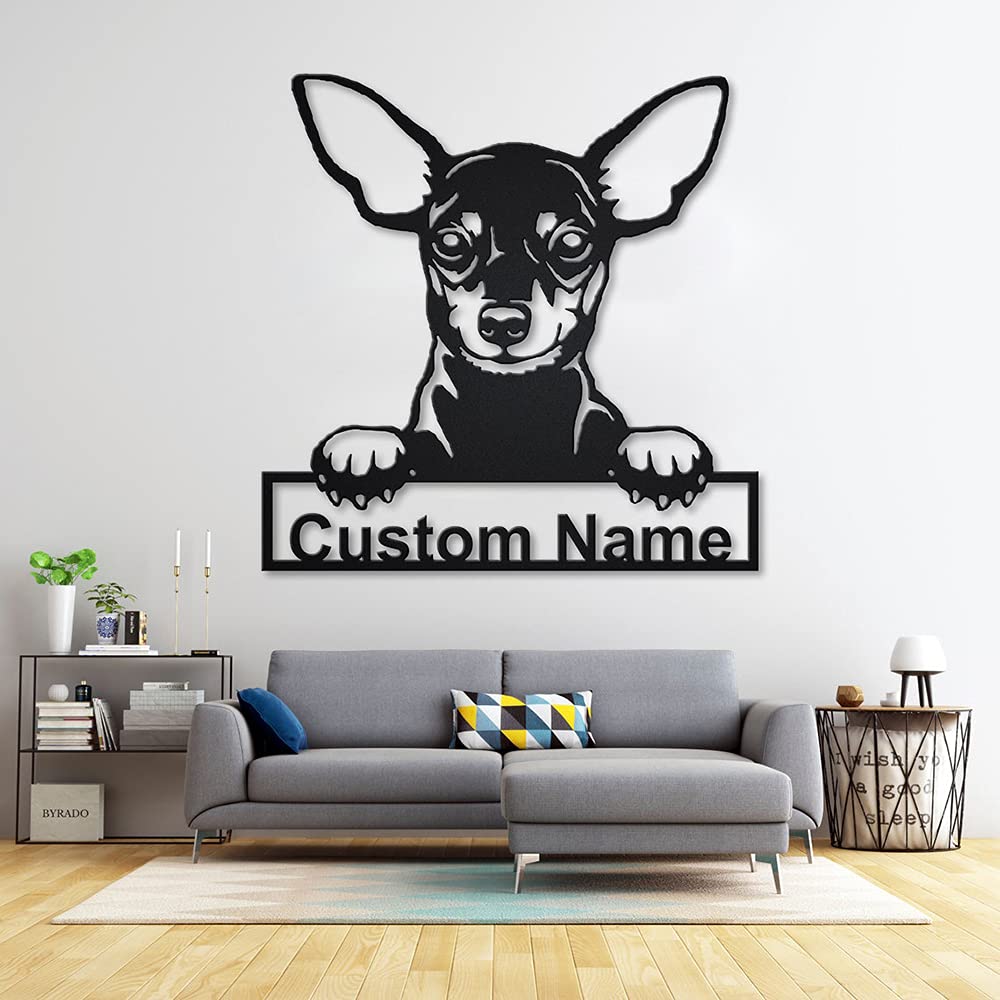 Custom Miniature Pinscher Dog Metal Sign - Personalized Laser Cut Home Decor for Dog Lovers | Perfect for Living Room, Bedroom, or Outdoor Kennel Decor