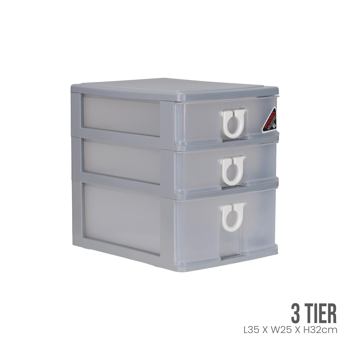 3-Tier A4 File Drawer Organizer - Heavy Duty Plastic Storage for Office, School, or Home Use - Perfect for Documents, Papers, and Stationery