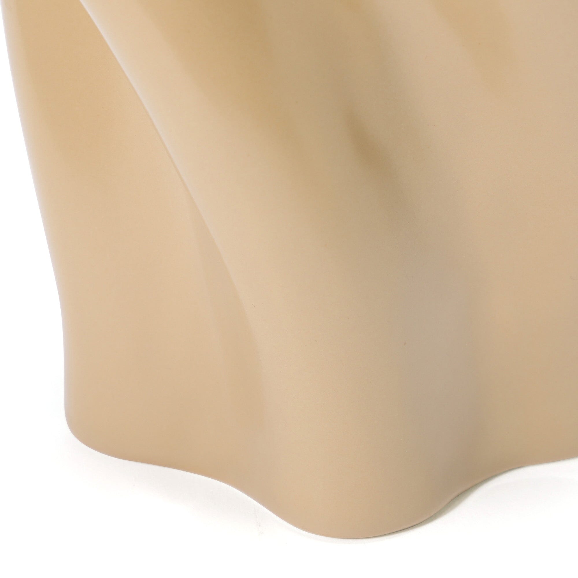 Large Beige Ceramic Twist Flower Vase - Elegant Home Decor for Living Room, Dining Table, Wedding Centerpiece & Gift Idea