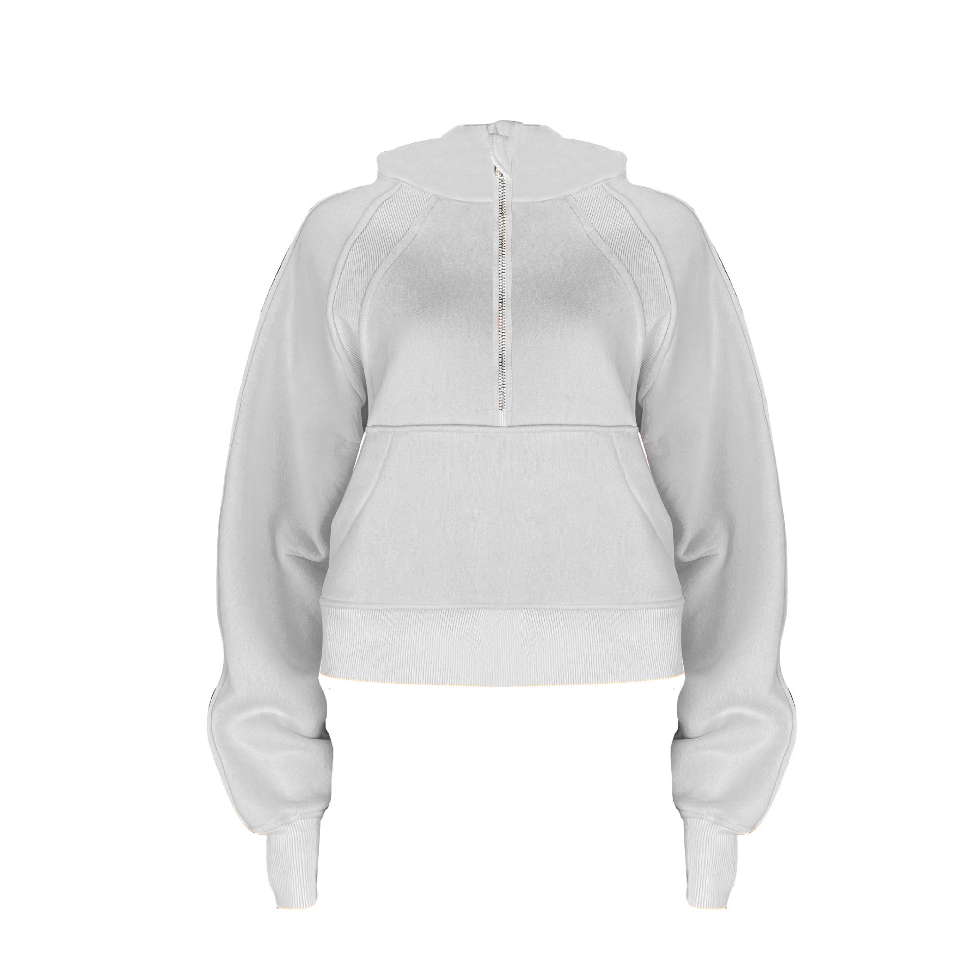 Women's Half Zip Hooded Sweatshirt - Loose Fit Fleece Pullover for Autumn Winter - Anti-Wrinkle Warm Workout Top for Running, Yoga & Outdoor Activities