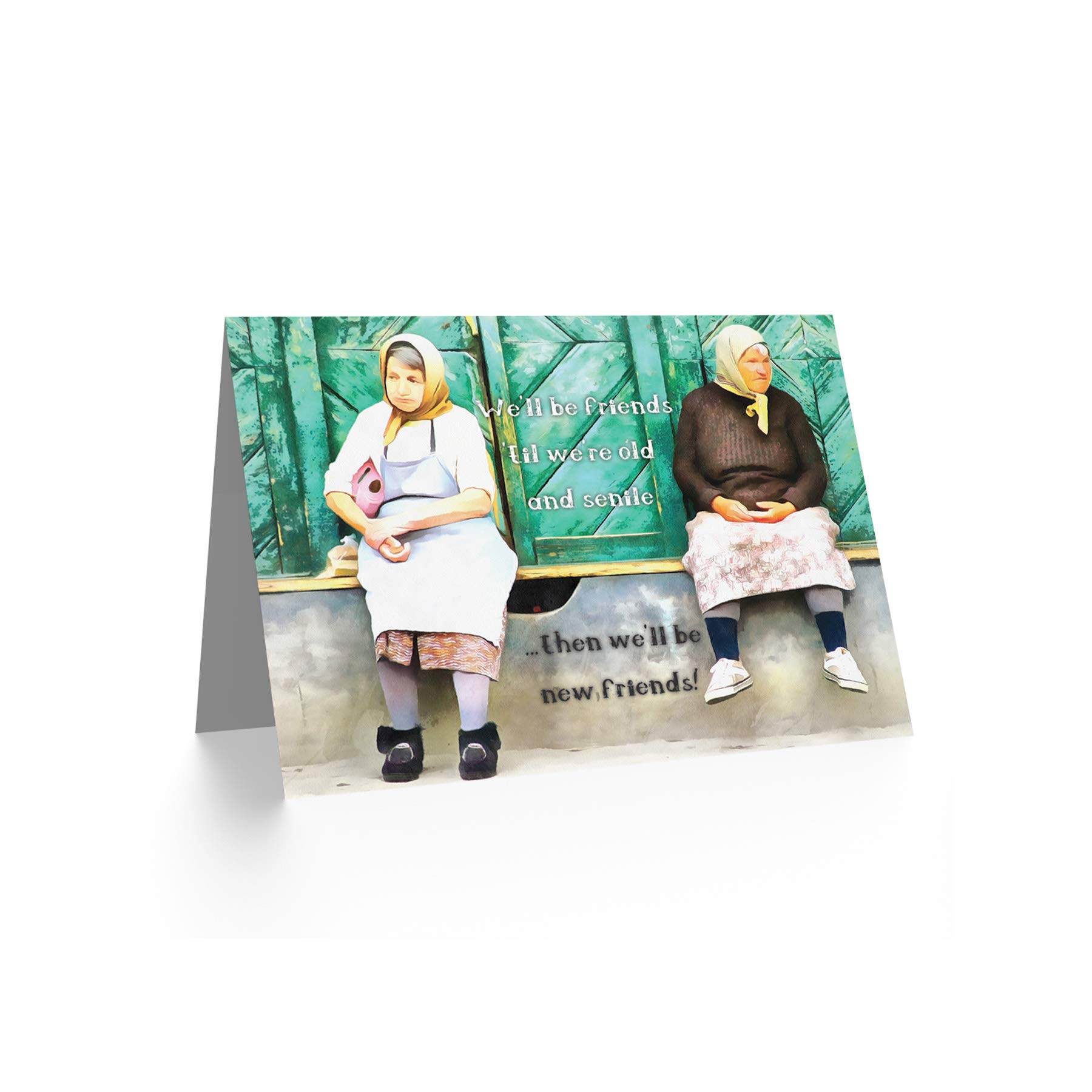 Wee Blue Coo Funny Birthday Greeting Card - Senile Friends Art Gift for Humorous Celebrations | Perfect for Birthdays, Retirement Parties & Gag Gifts