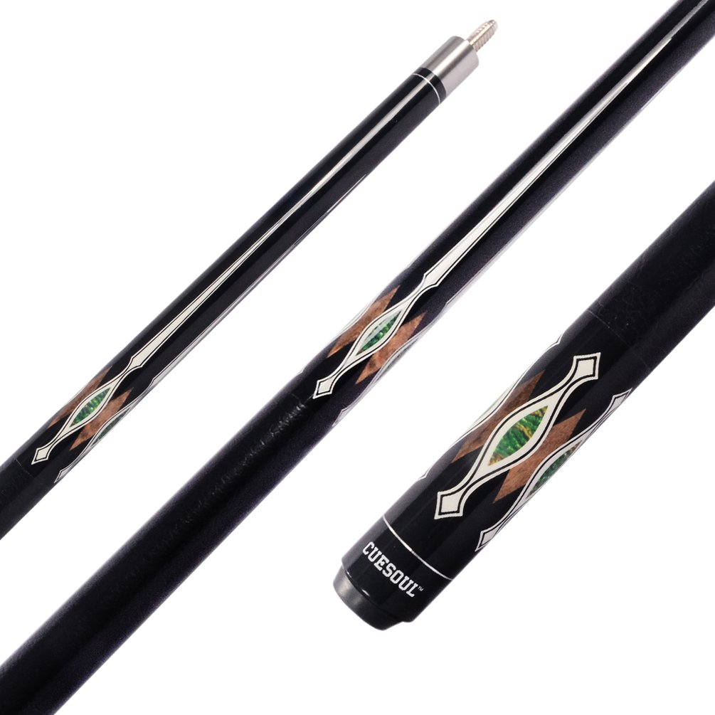 CUESOUL 2-Piece House Bar Pool Cue Sticks Set with Hard 2x2 Case - Professional Billiard Accessories for Home, Bars & Game Rooms