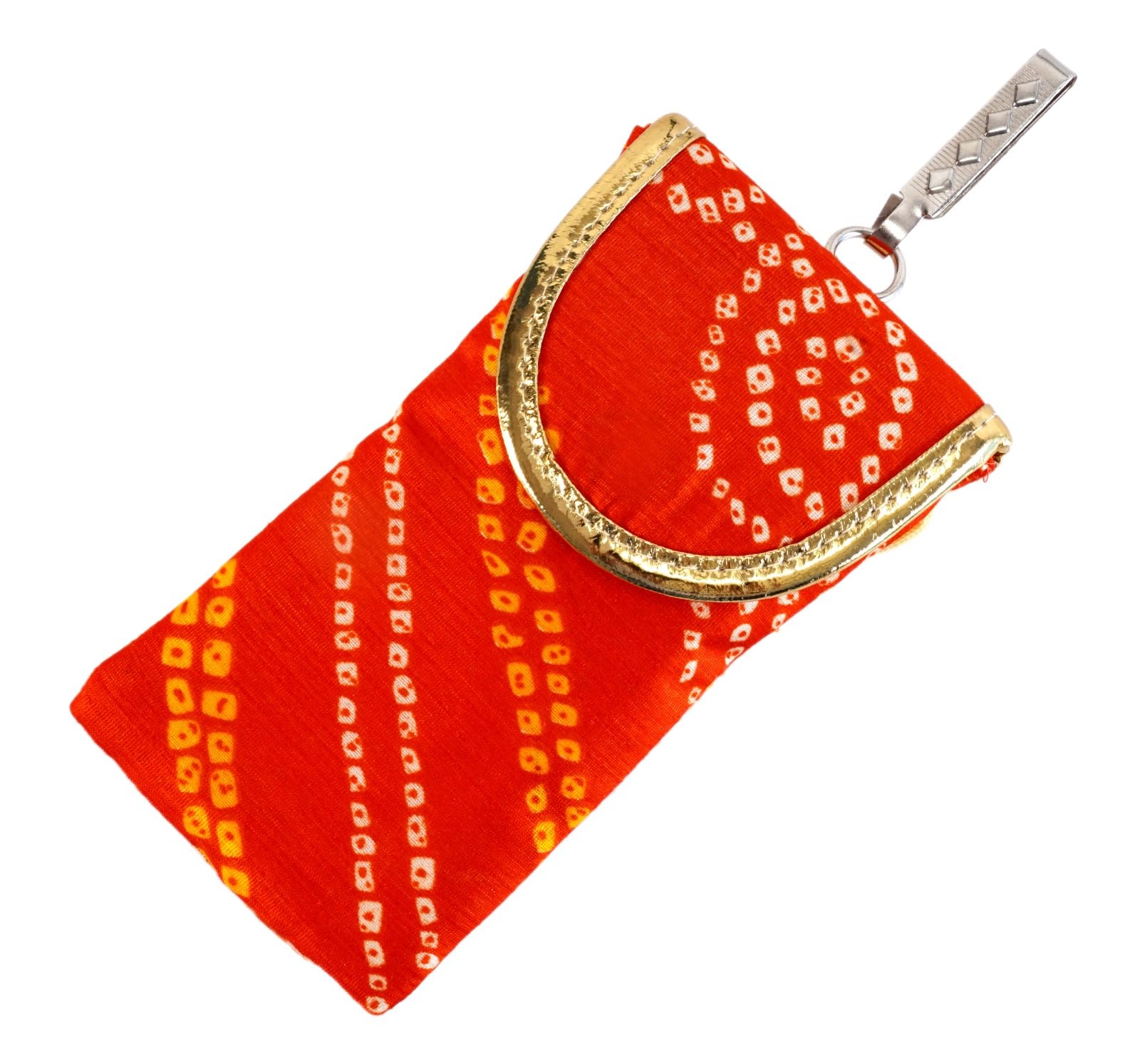 SUMERA WARQ Designer Multicolor Handmade Ethnic Mobile Pouch Cover for Women with Sling & Clip - Perfect for Travel, Shopping & Daily Use