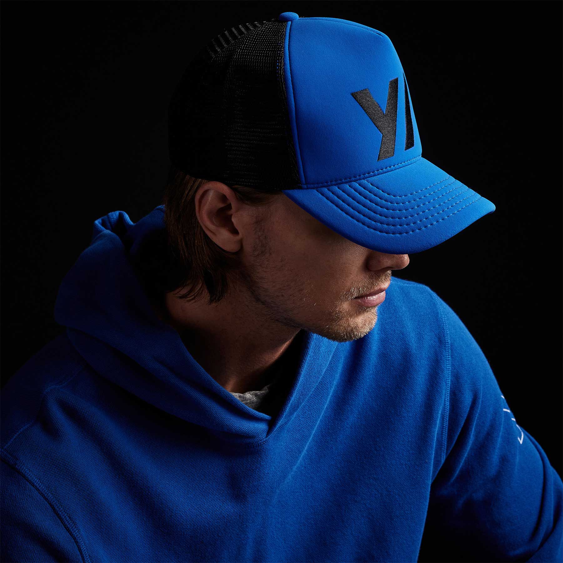 Embroidered Scuba Trucker Hat - Baltic Blue | Adjustable Snapback Cap for Men & Women | Perfect for Outdoor Activities, Sports & Casual Wear