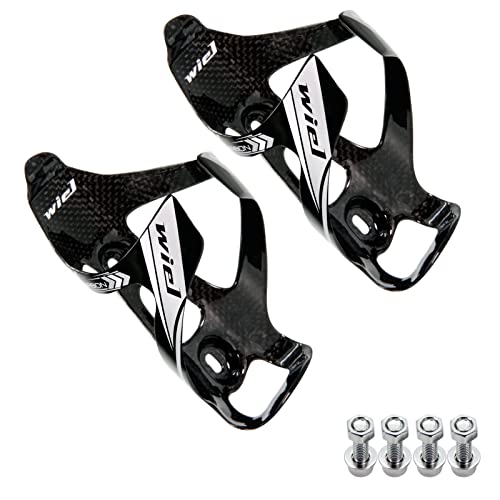 2Pcs Black Silver 3K Glossy