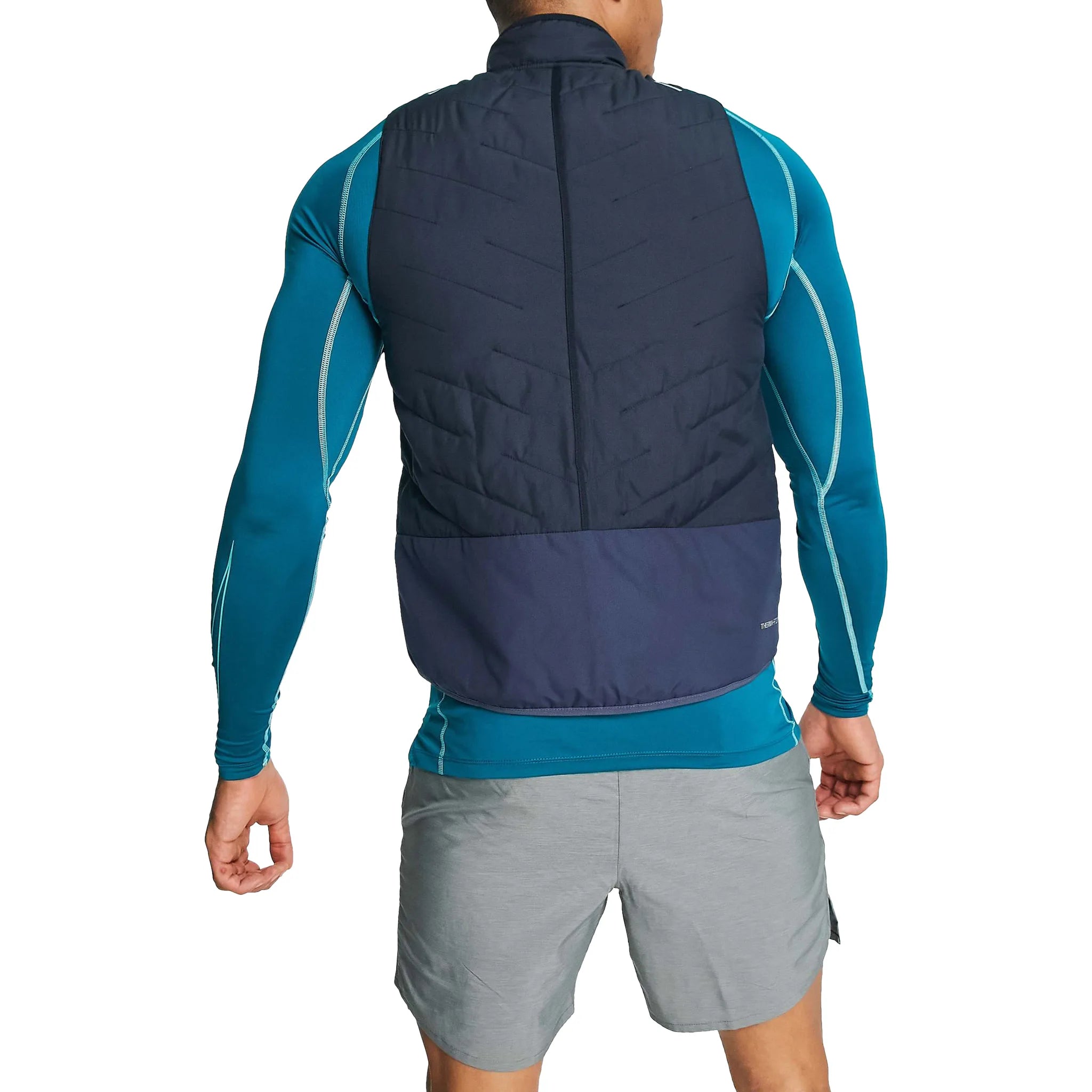 Nike Therma Fit Repel Navy Vest - Waterproof Windproof Lightweight Running Jacket for Men - Perfect for Outdoor Sports, Hiking & Cold Weather Activities