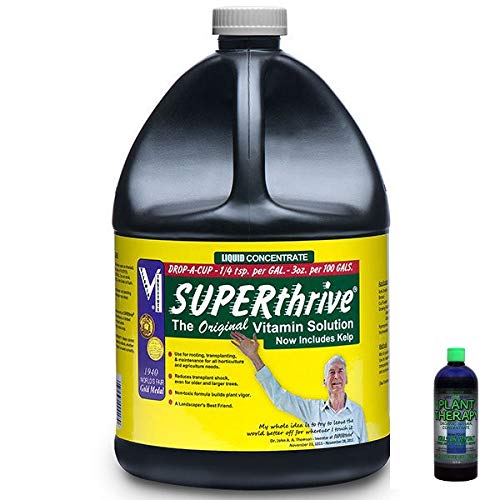 SUPERthrive Essential Vitamin Solution 1 Gallon for Plants – Includes Free 2OZ Plant Therapy Plant Wash Sample | Ideal for Indoor & Outdoor Gardening, Hydroponics, and Plant Care