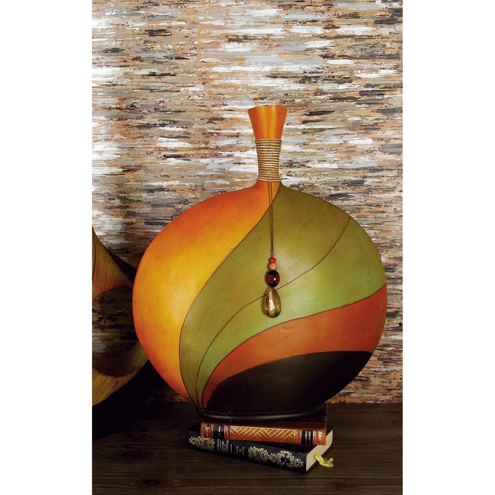 Multi-Colored Bohemian Eclectic Resin Vase - Handcrafted Decorative Home Decor for Living Room, Bedroom & Office