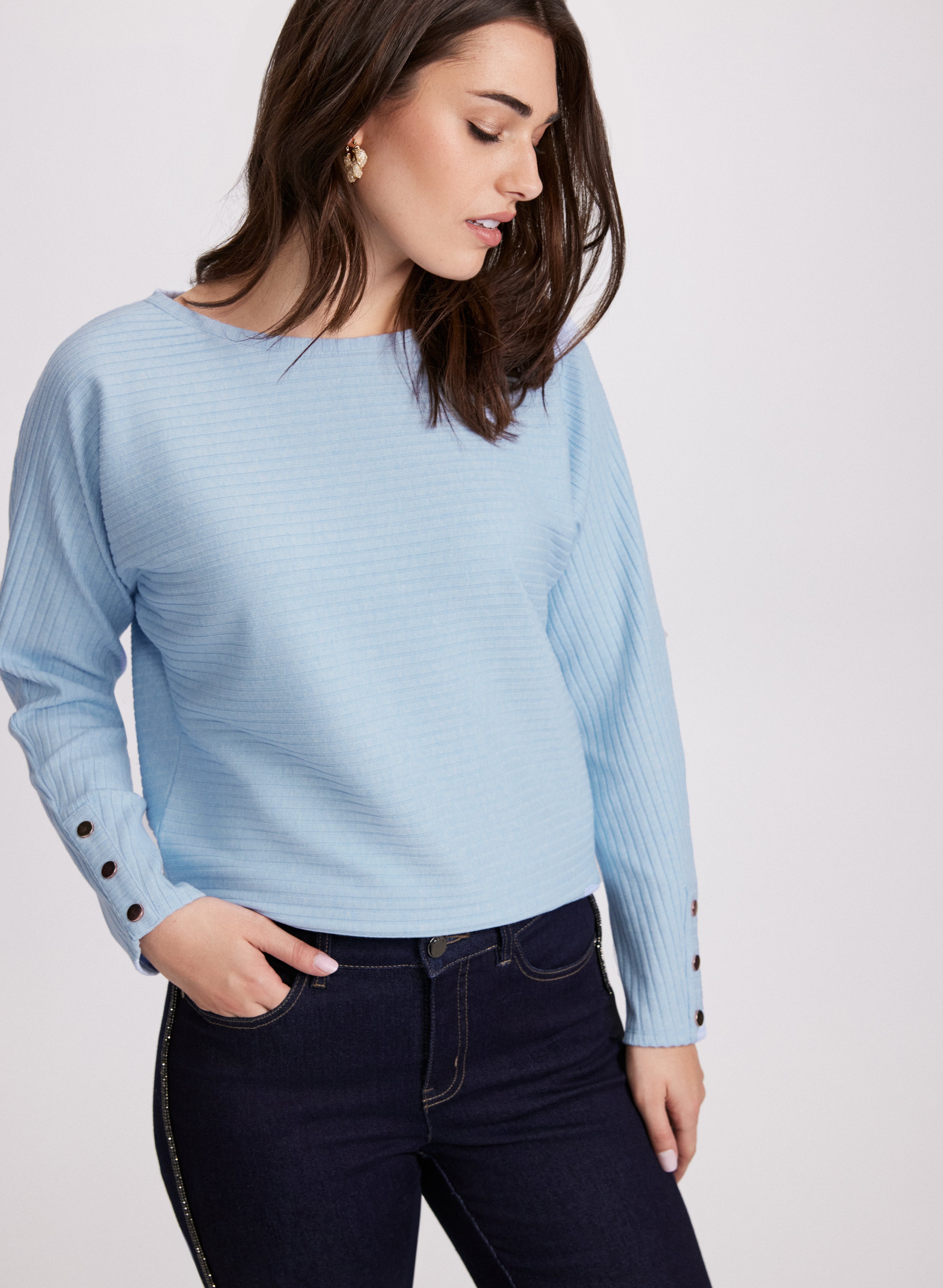 Women's Stylish Boat Neck Knit Top - Soft Comfortable Pullover Sweater for Casual Wear & Layering | Perfect for Office, Date Night & Weekend Outfits