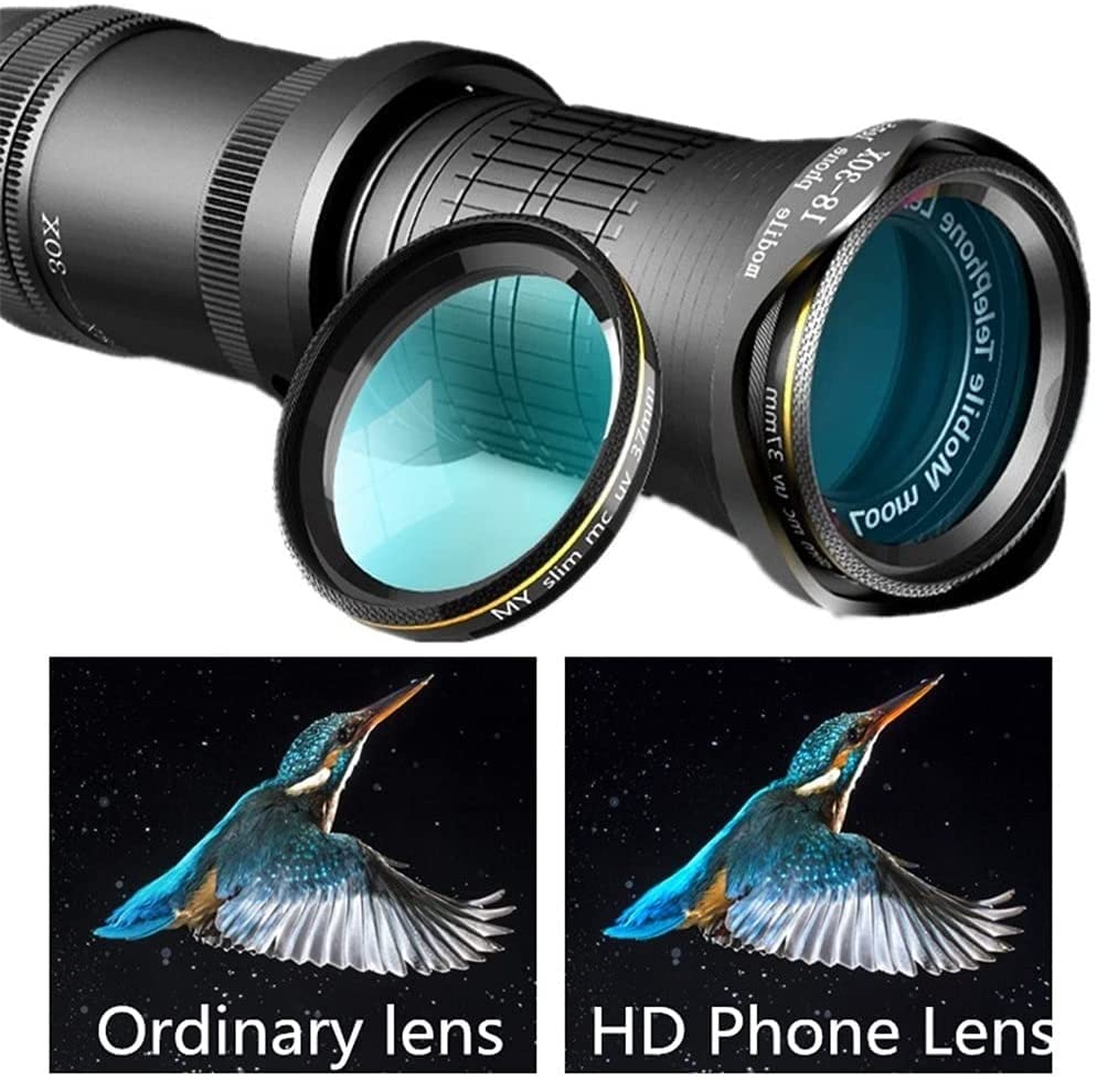 18-30X HD Professional Smartphone Camera Lens Kit - Adjustable Telephoto Zoom Lens for iPhone & Android - Perfect for Travel, Wildlife Photography & Vlogging