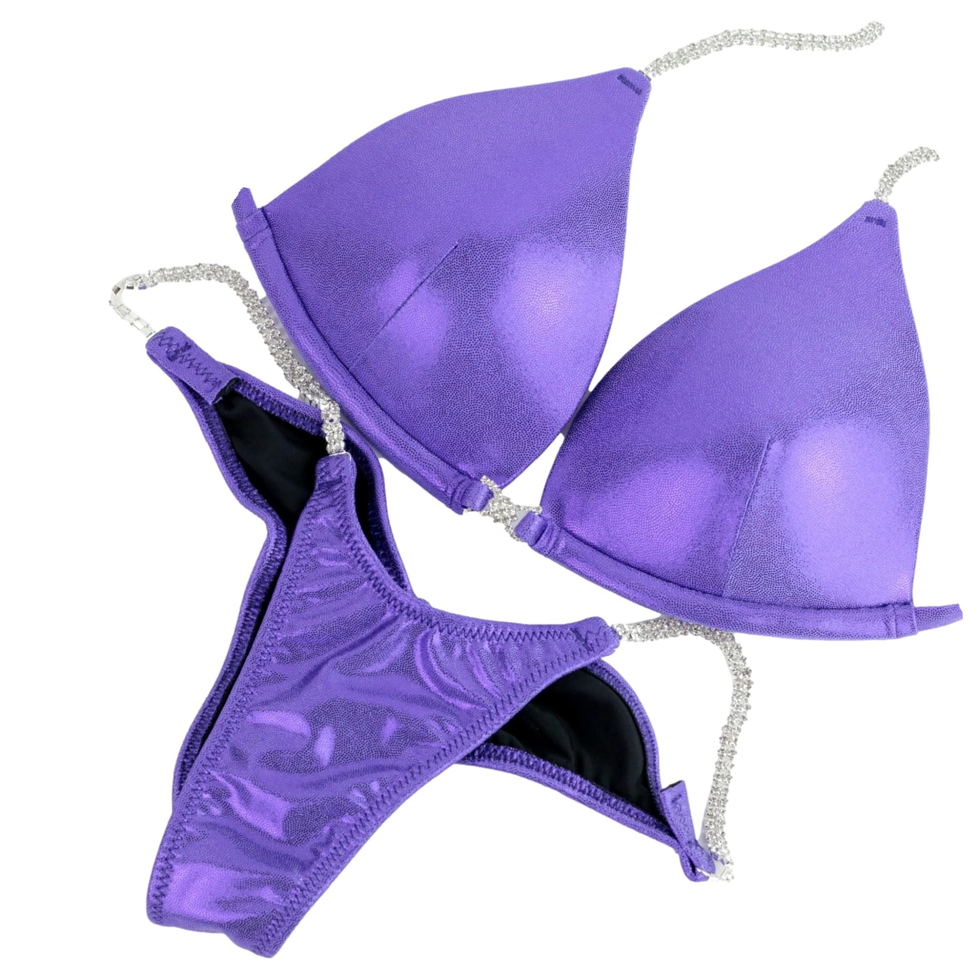 IFBB Competition Bikini - Plain NPC Style in Lilac for Women's Bodybuilding & Fitness Shows | Perfect for Stage Performances & Photo Shoots