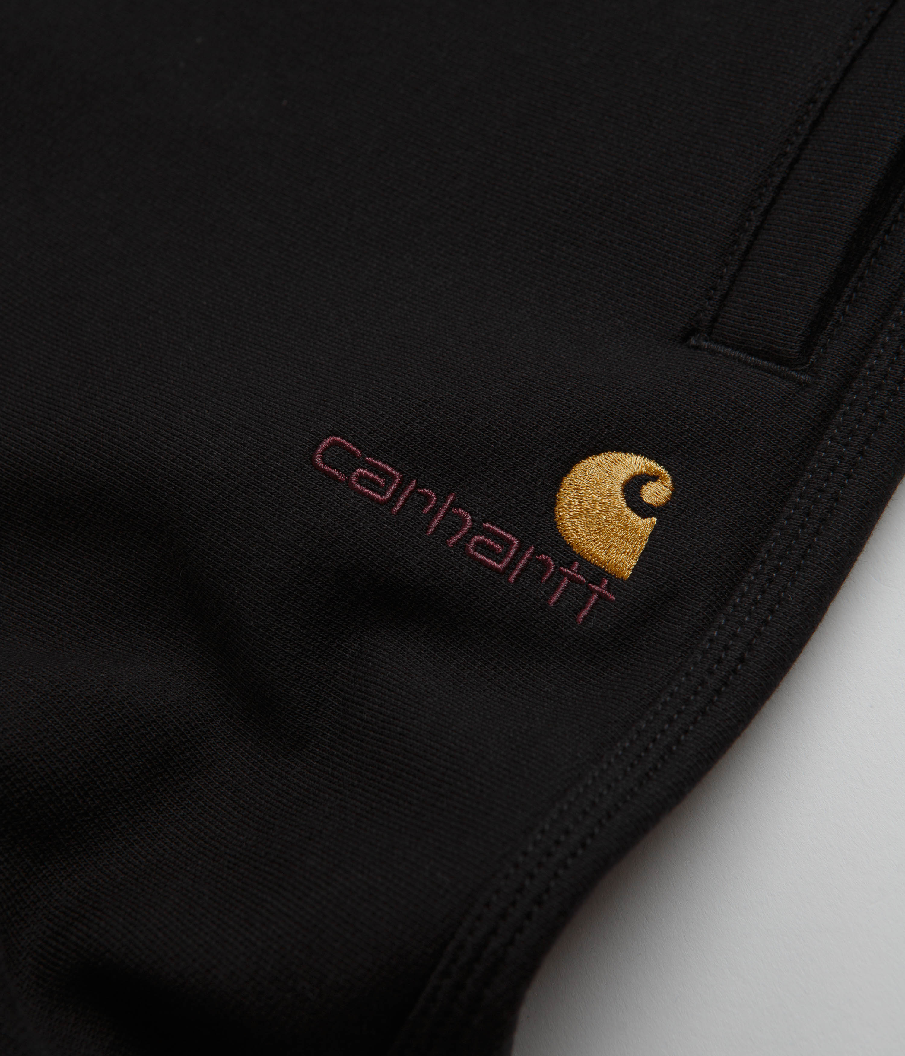 Carhartt American Script Sweat Shorts for Men - Comfortable Cotton Athletic Shorts with Classic Logo - Perfect for Gym, Running, Workout & Casual Wear (Black)
